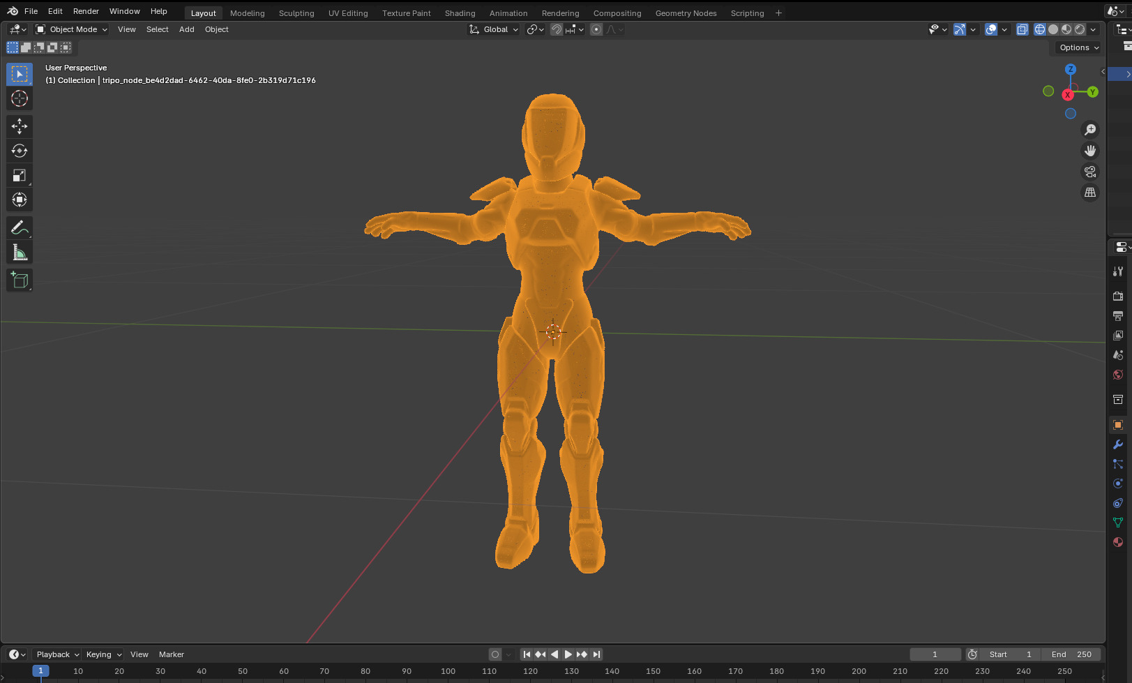 Futuristic Armored Space Soldier  T-Pose Low-poly 3D model_16