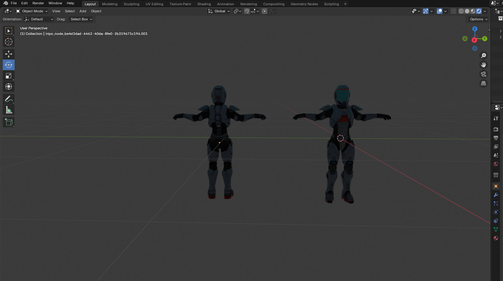 Futuristic Armored Space Soldier  T-Pose Low-poly 3D model_4