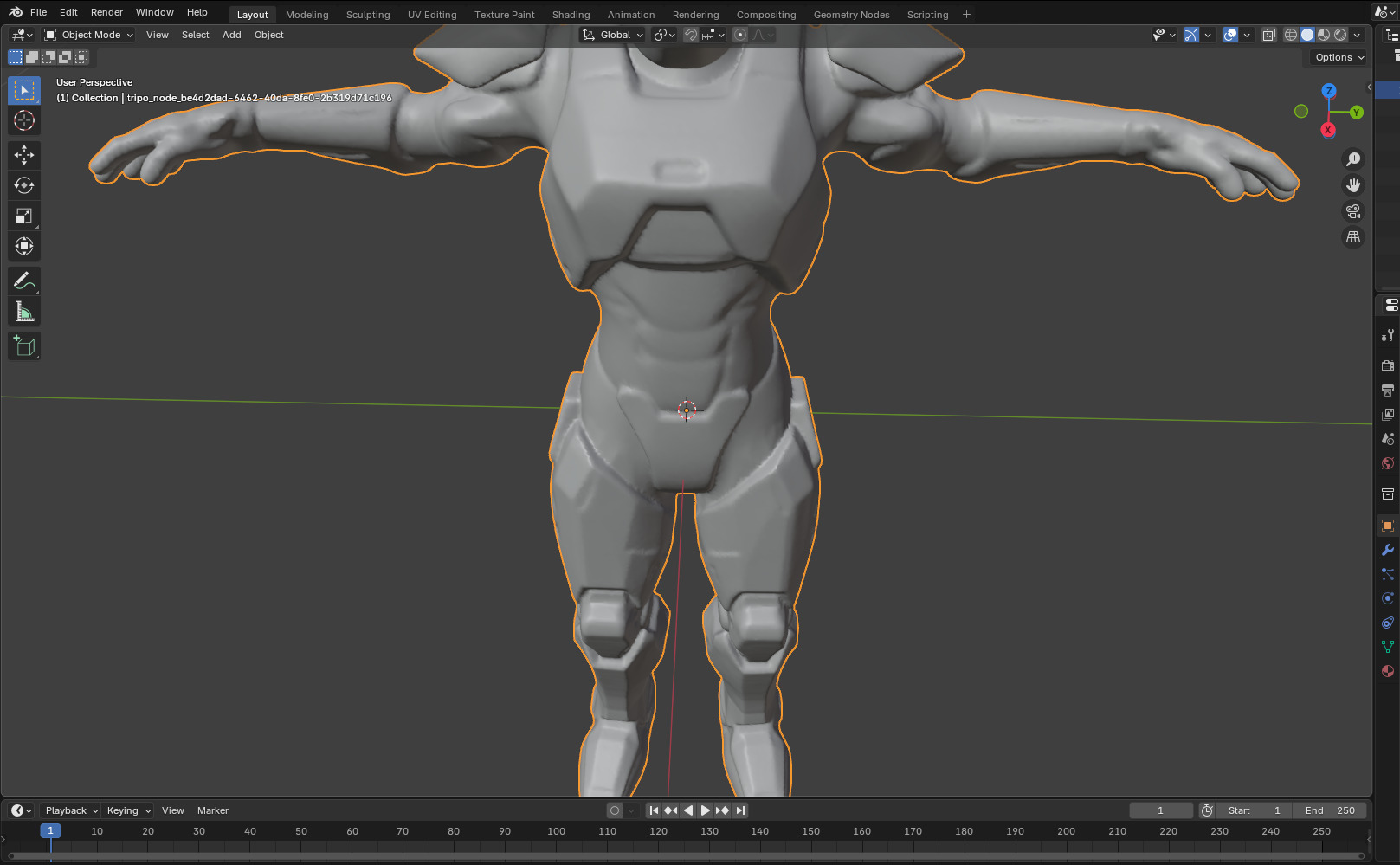 Futuristic Armored Space Soldier  T-Pose Low-poly 3D model_15