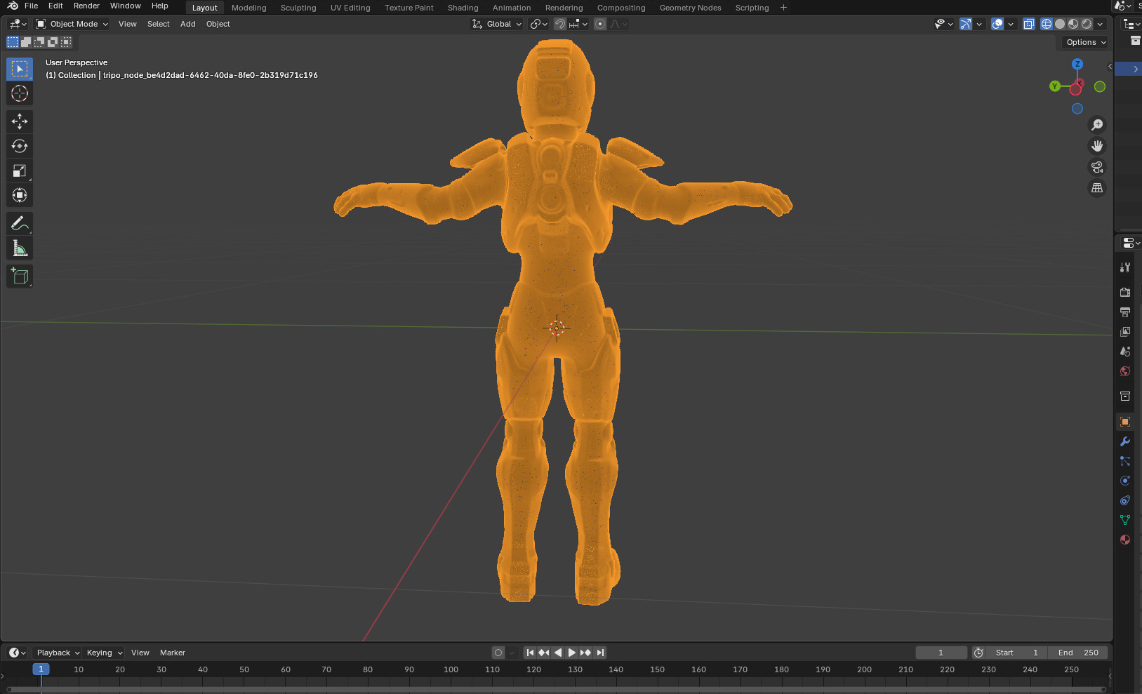 Futuristic Armored Space Soldier  T-Pose Low-poly 3D model_17