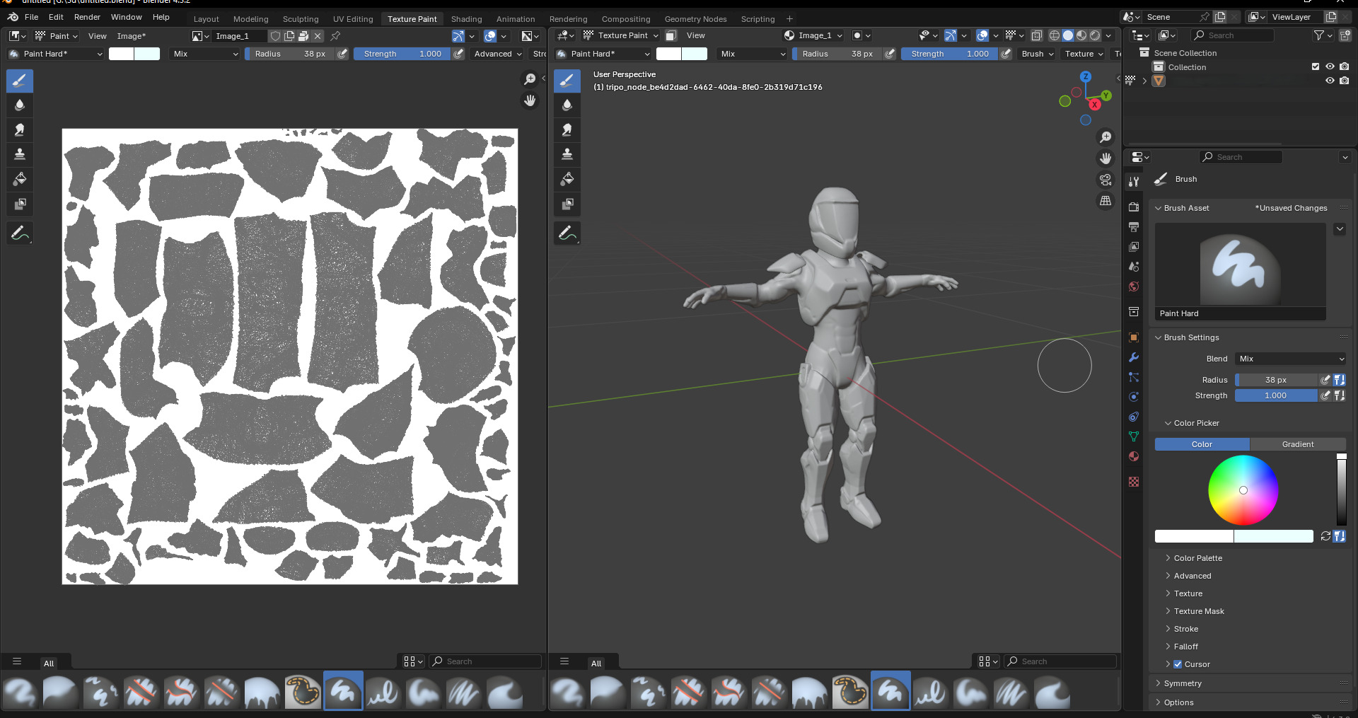 Futuristic Armored Space Soldier  T-Pose Low-poly 3D model_18