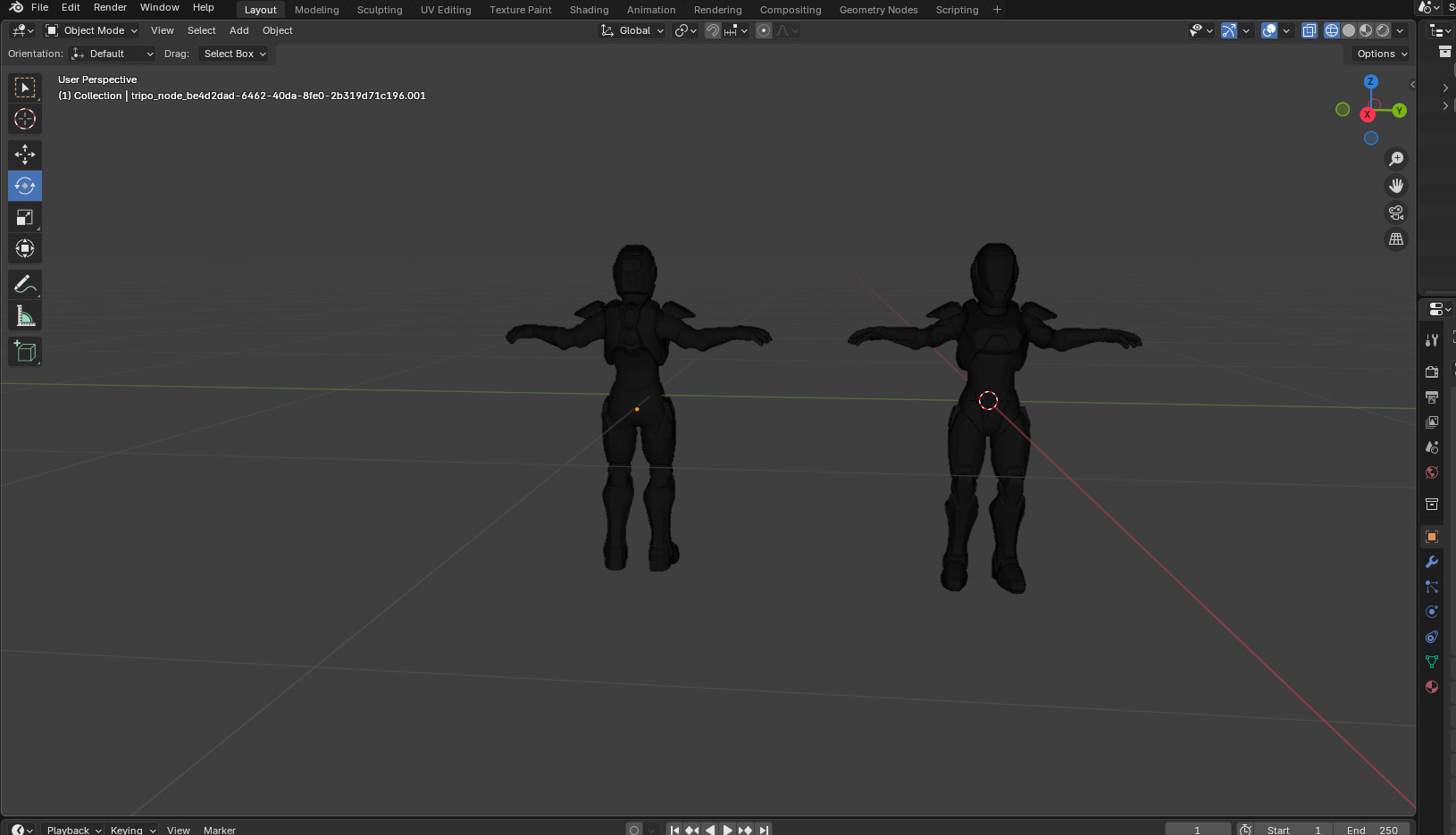 Futuristic Armored Space Soldier  T-Pose Low-poly 3D model_2