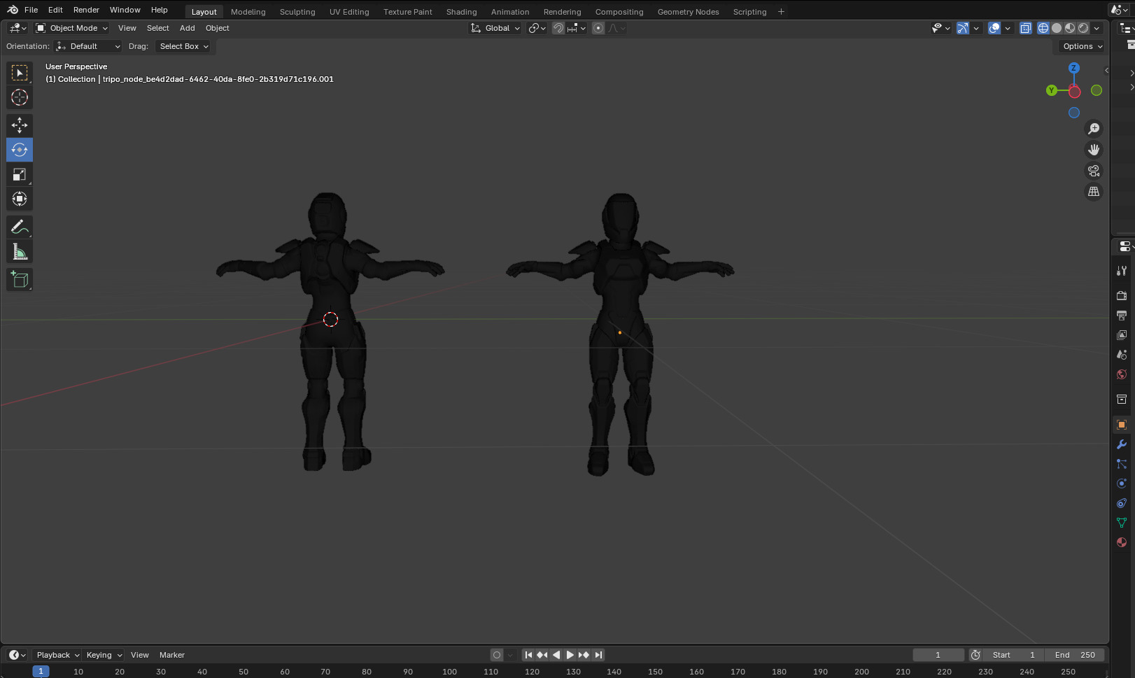 Futuristic Armored Space Soldier  T-Pose Low-poly 3D model_3