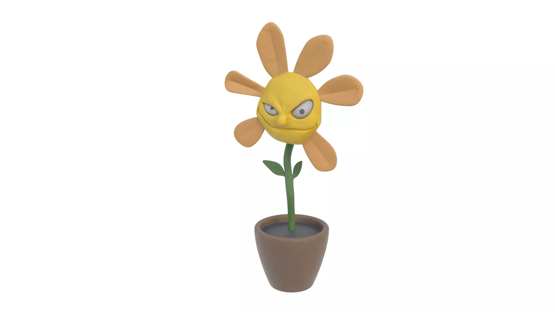 Cartoon flower pot 3D model