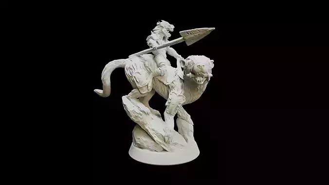 Dire Weasel Rider 3D print model