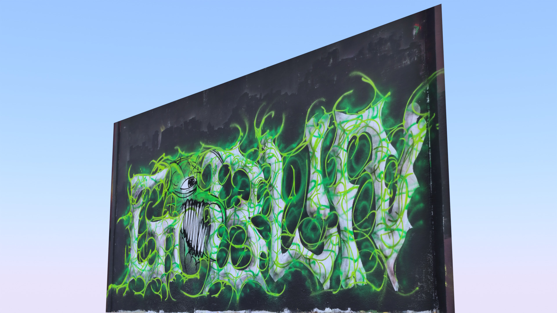 Graffiti wall XVII 3D model_3