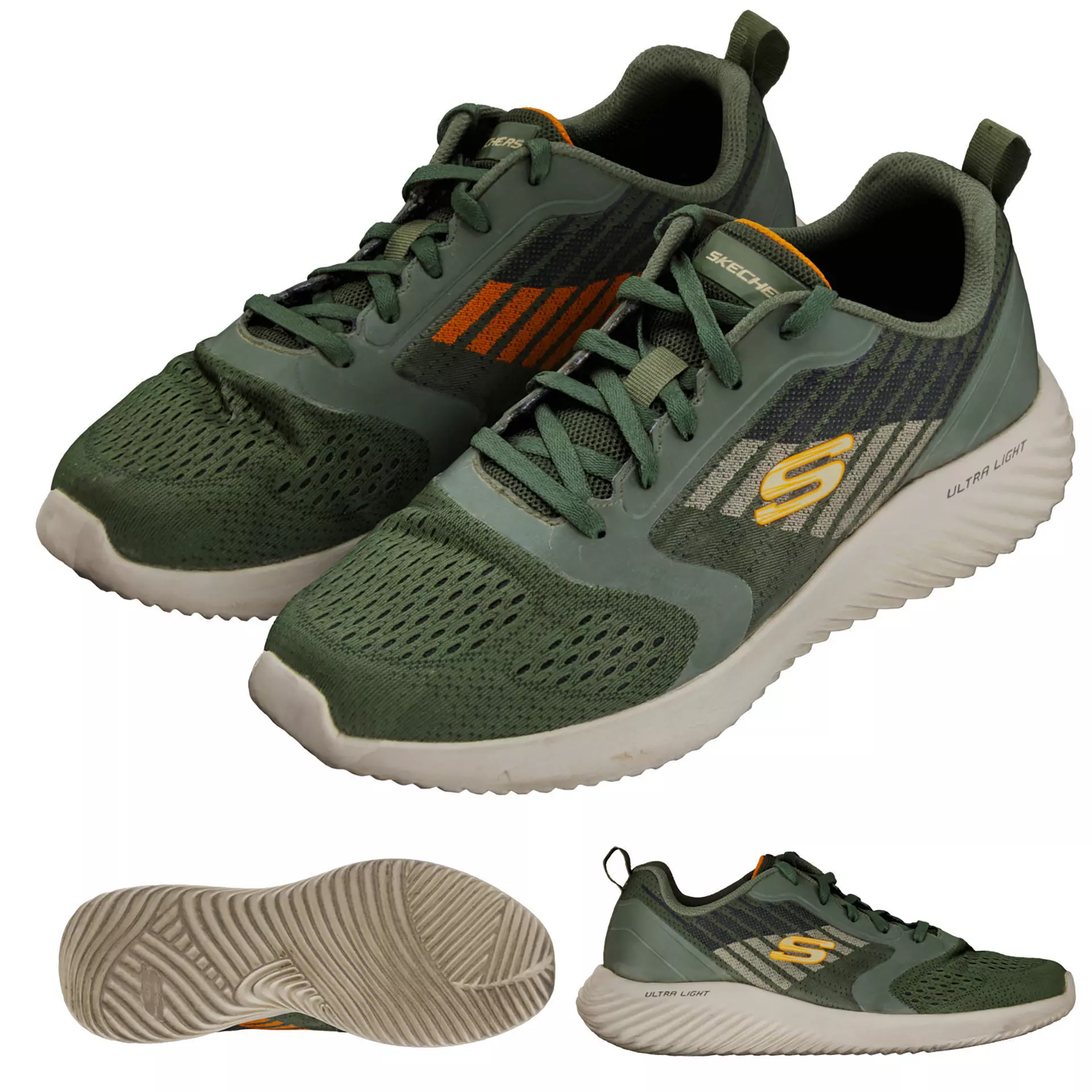 SKECHERS Bounder Verkona Trainers Olive - Photorealistic 3D Scan 3D model