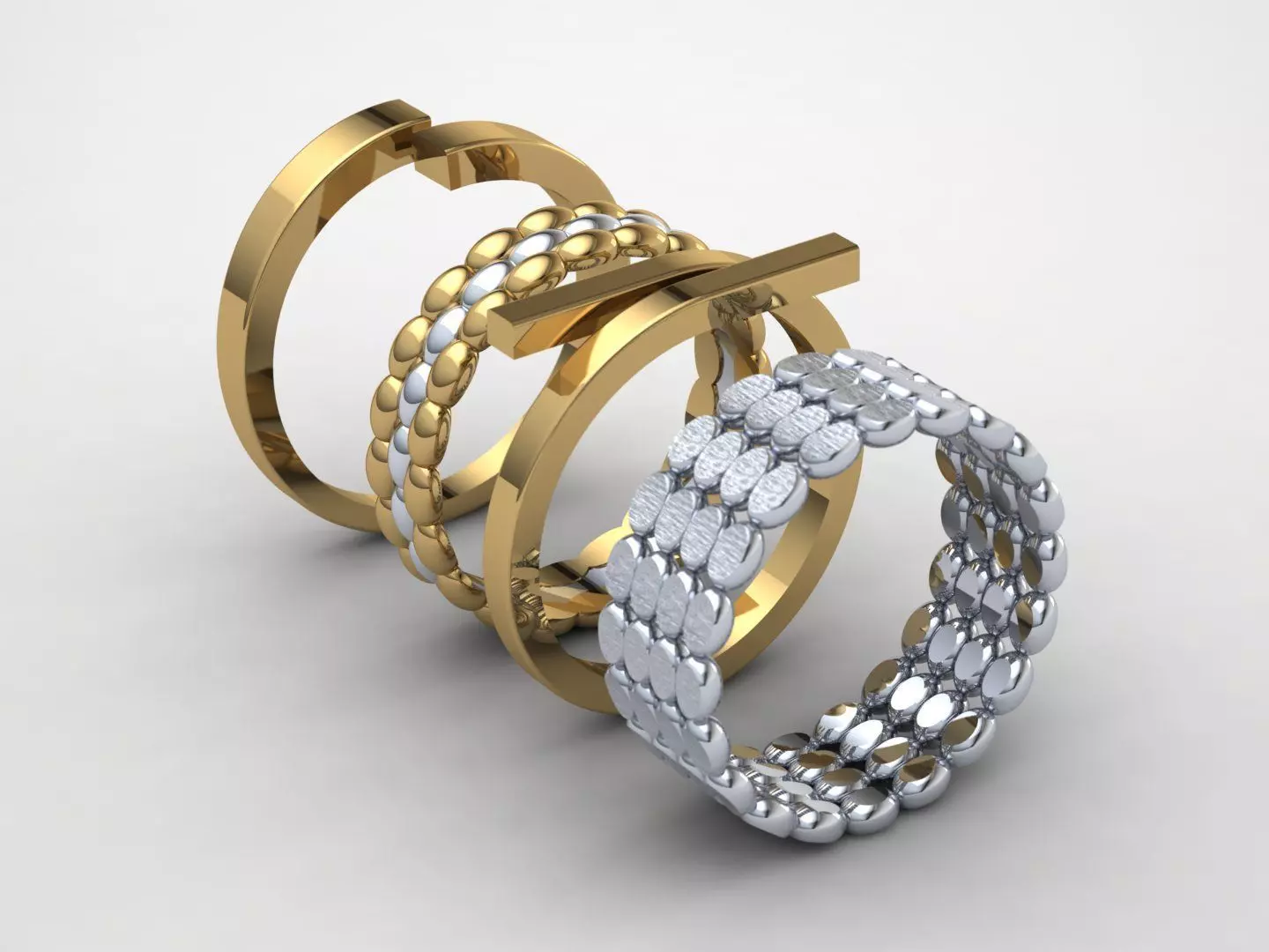 Minimalist Ring Collection 4 Trendy Styles for Modern Taste Free 3D print model
