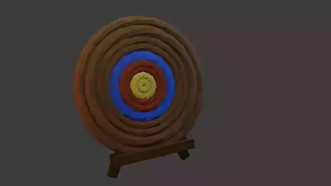 Low Poly Medieval tyle Archery Target