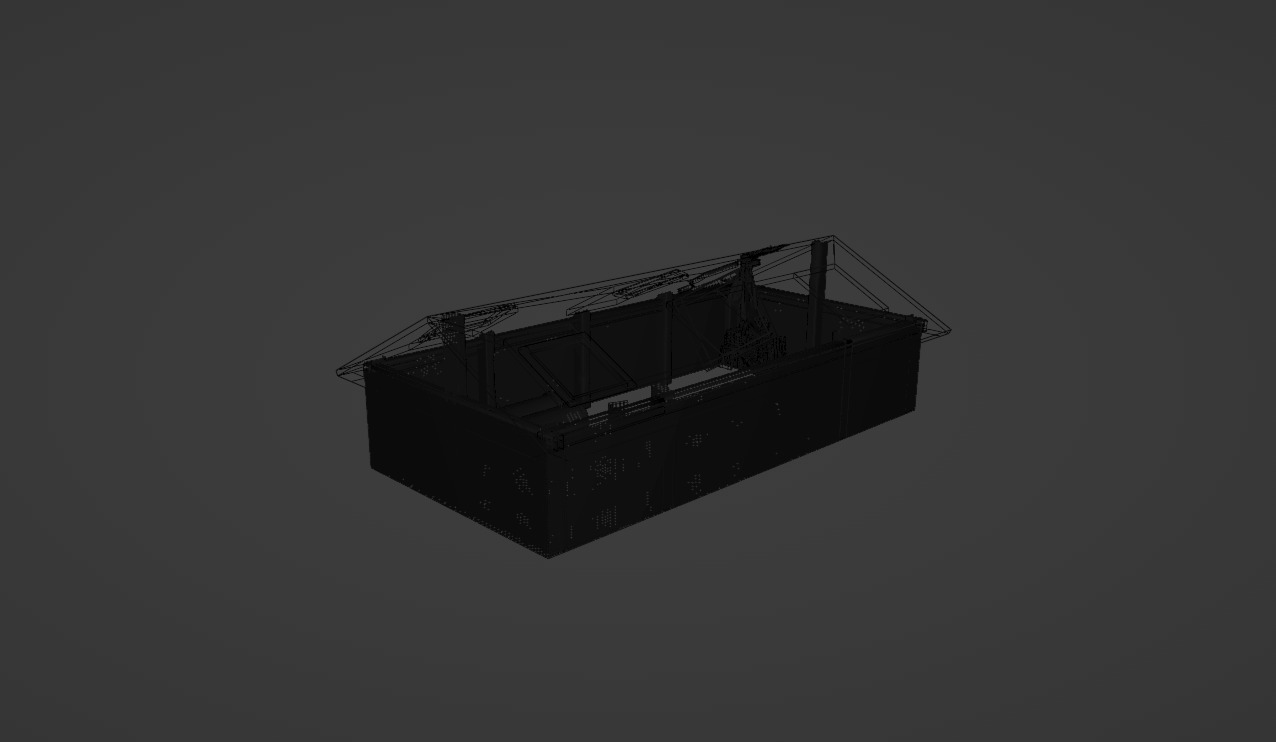 Old Abandoned Warehouse Low-poly 3D model_10