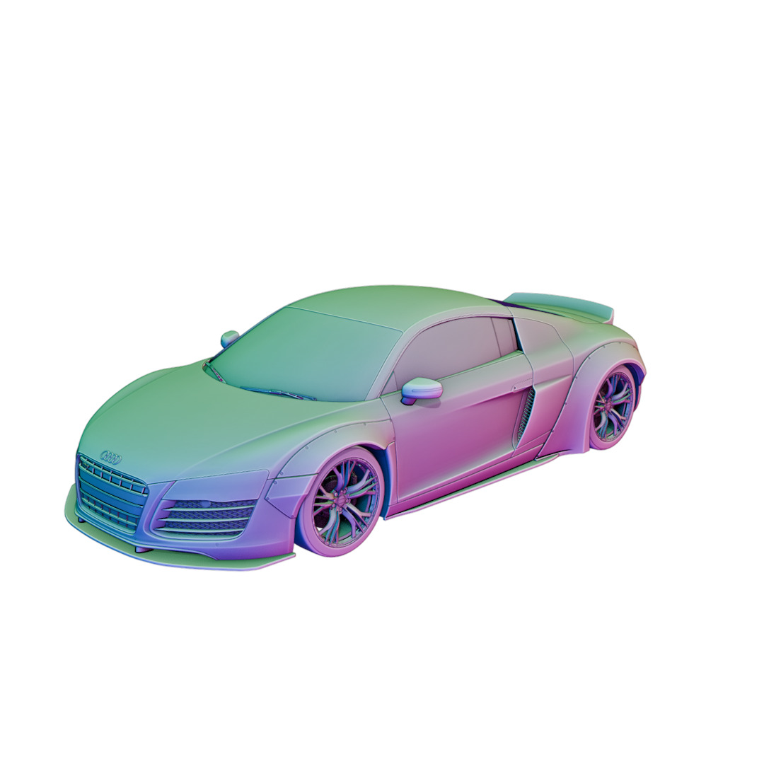 LB Works Audi R8 V10 Body Kit - 3D Printable 3D print model_2