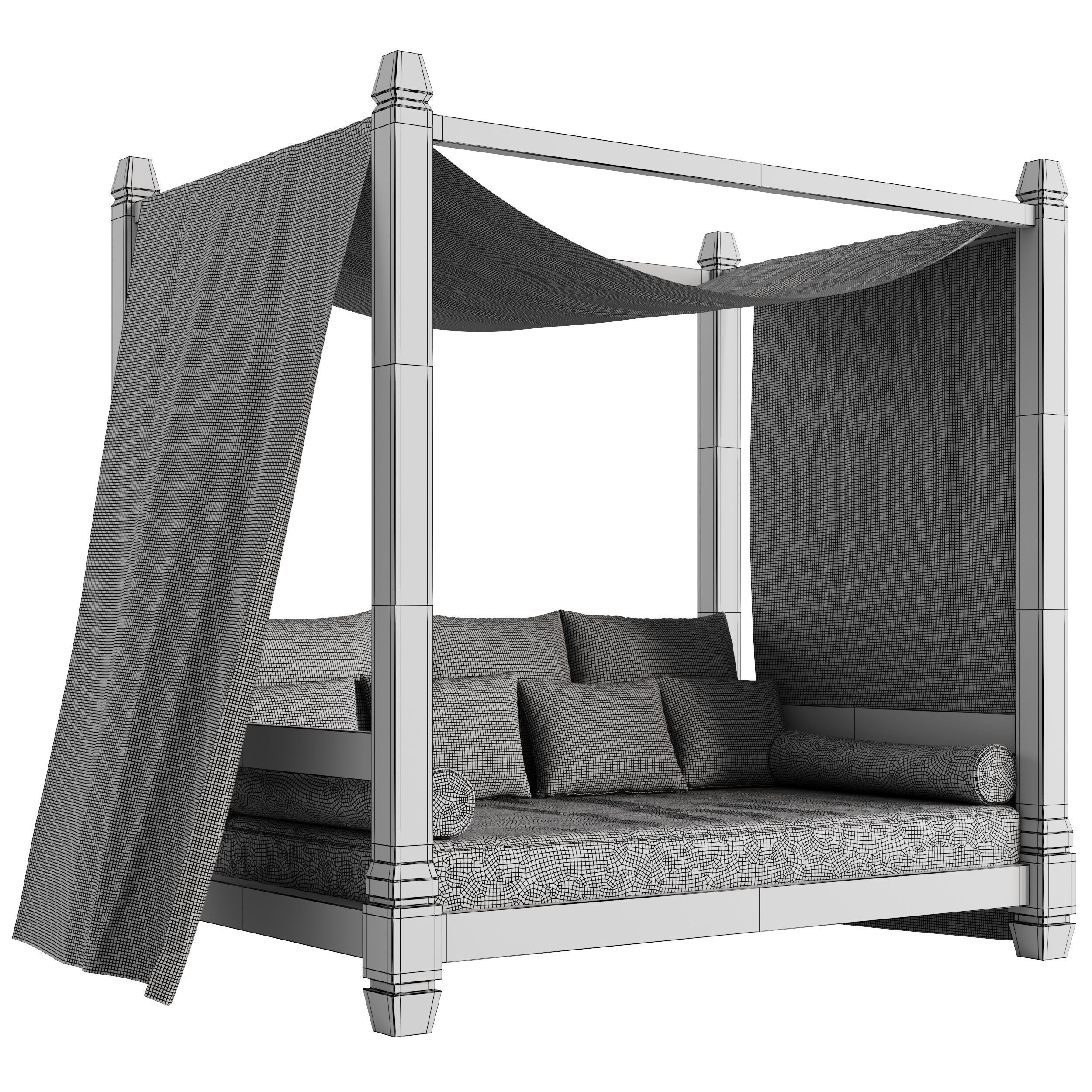 Garden Lounge Structure 04 3D model_13