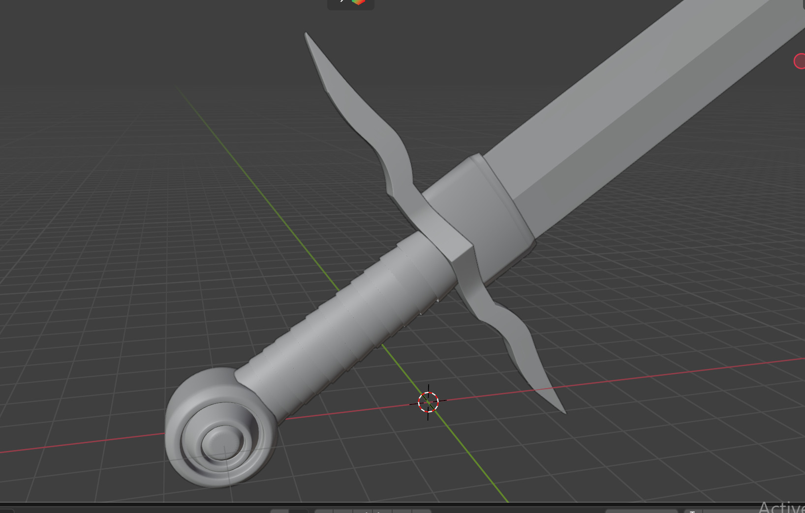 Game Ready Medieval Sword  Low and High Poly and Textures Low-poly 3D model_5