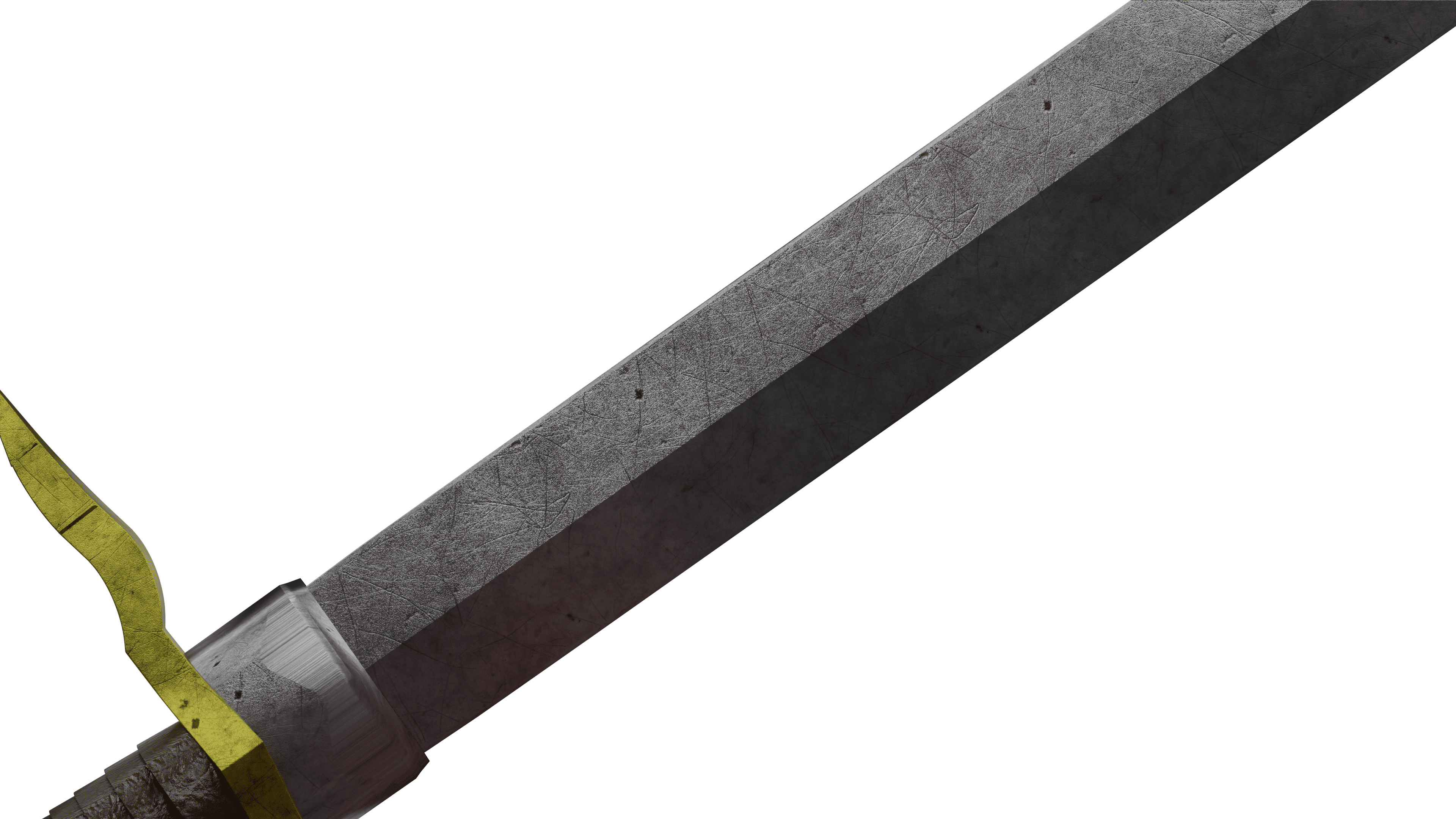 Game Ready Medieval Sword  Low and High Poly and Textures Low-poly 3D model_2