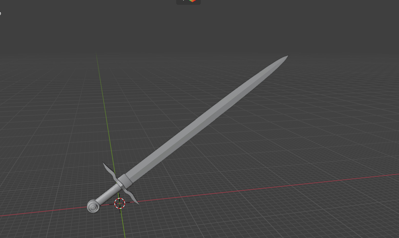 Game Ready Medieval Sword  Low and High Poly and Textures Low-poly 3D model_4