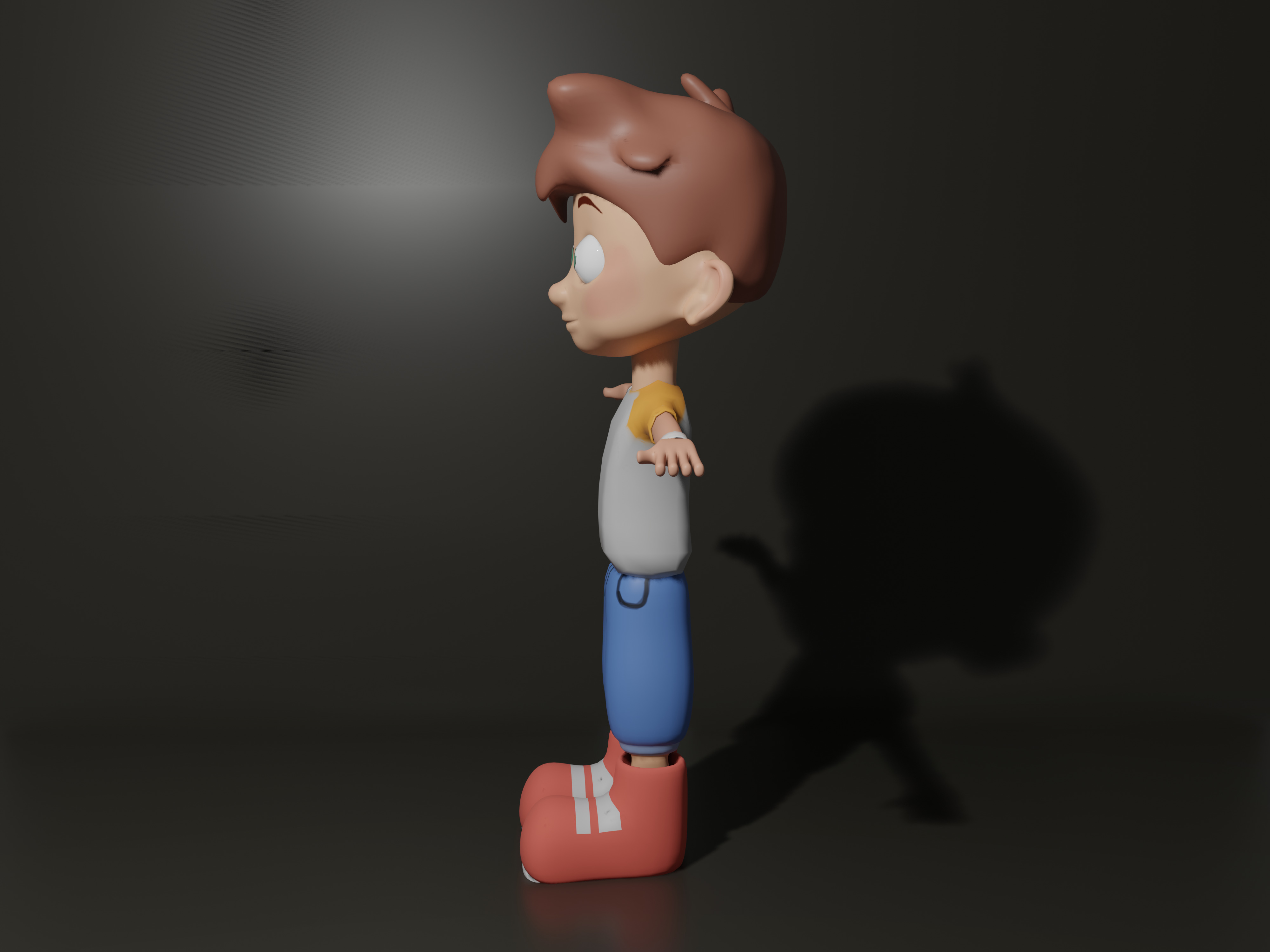 Stylized Rigged Cartoon Boy Character with Animations  Low-poly 3D model_2