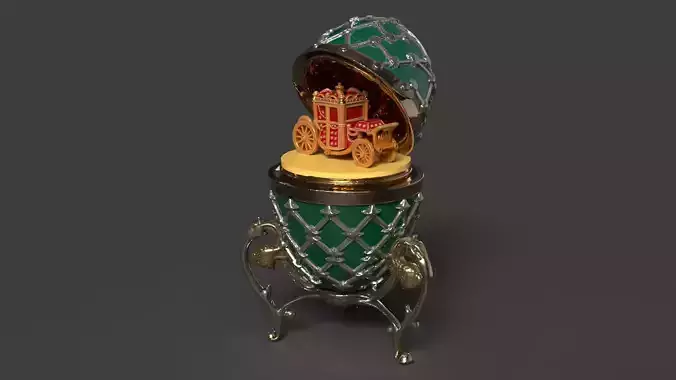 Faberge egg with carriage 