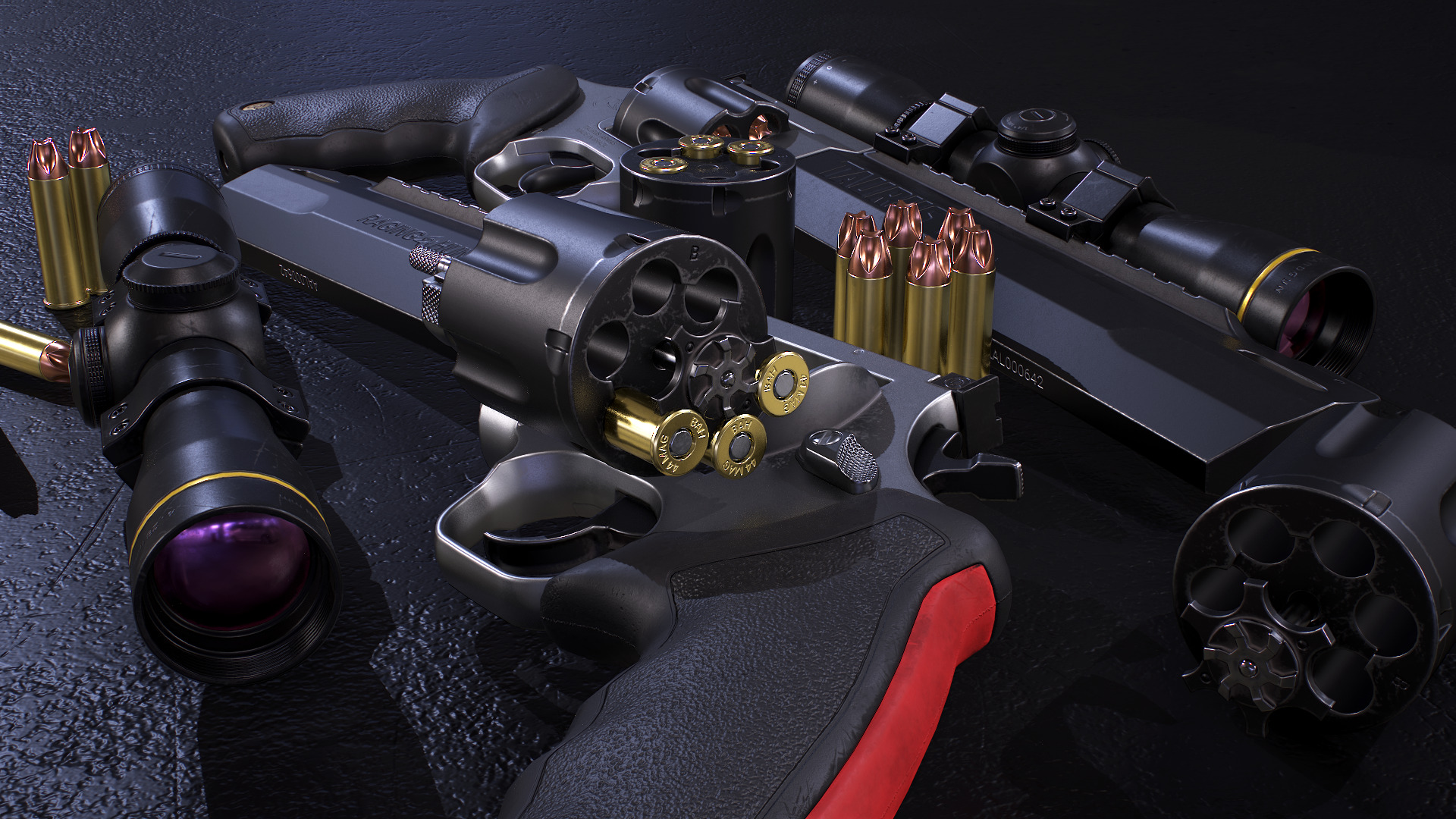 Taurus Raging Hunter 44 Magnum Low-poly 3D model_18