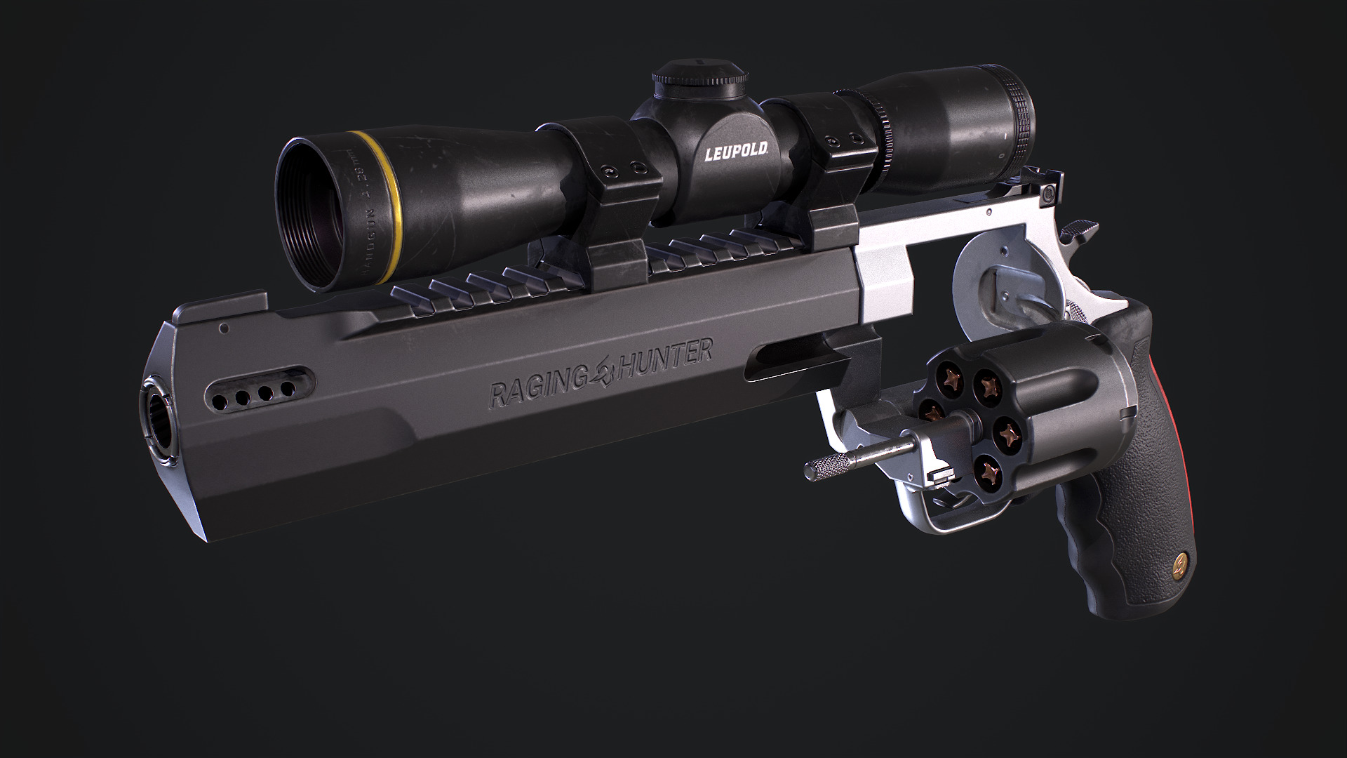 Taurus Raging Hunter 44 Magnum Low-poly 3D model_8