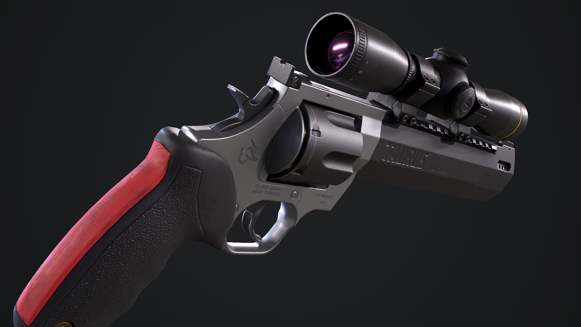 Taurus Raging Hunter 44 Magnum Low-poly 3D model_17