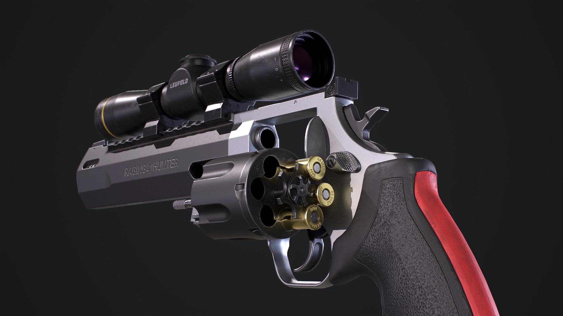Taurus Raging Hunter 44 Magnum Low-poly 3D model_15