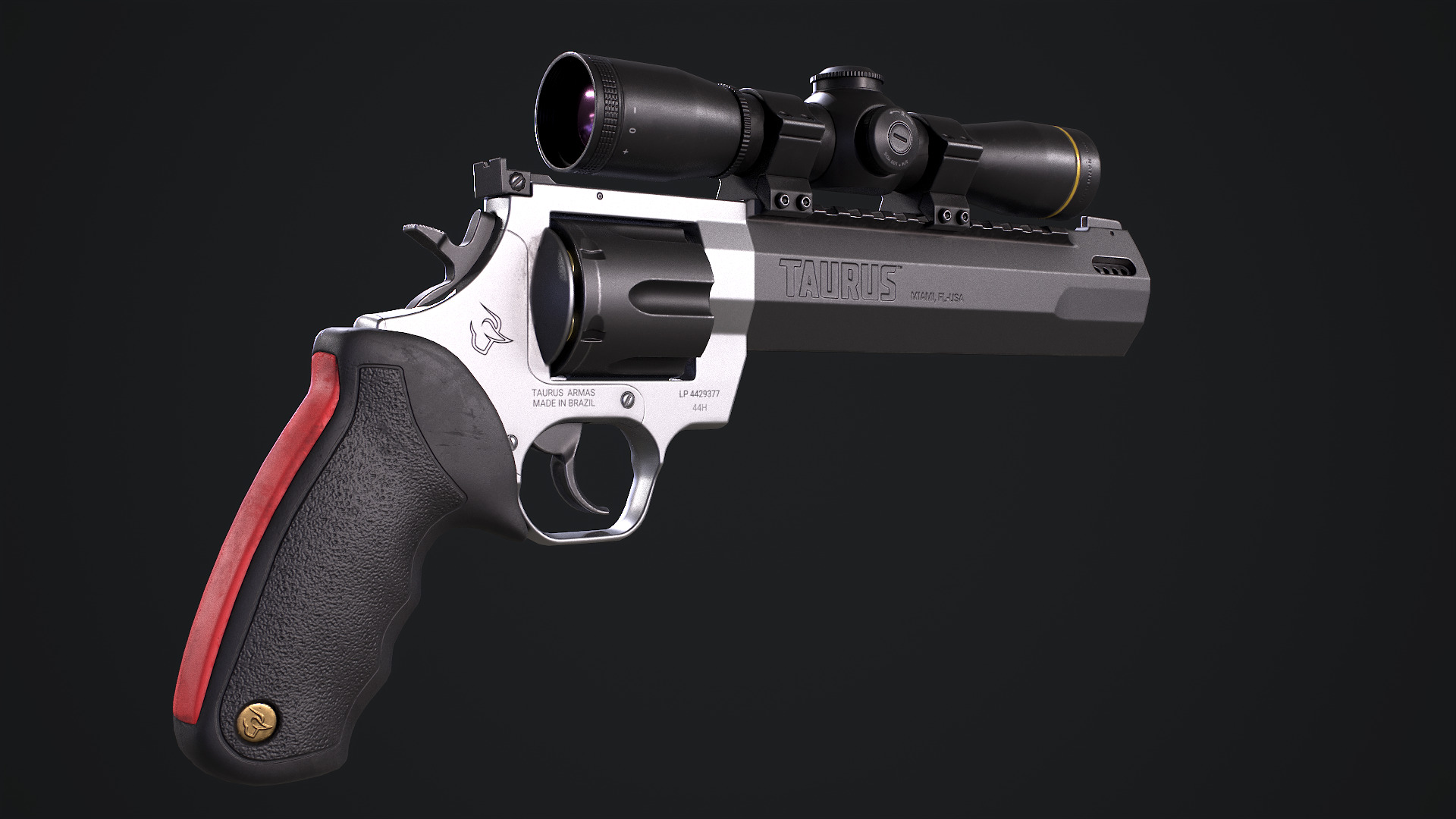 Taurus Raging Hunter 44 Magnum Low-poly 3D model_7