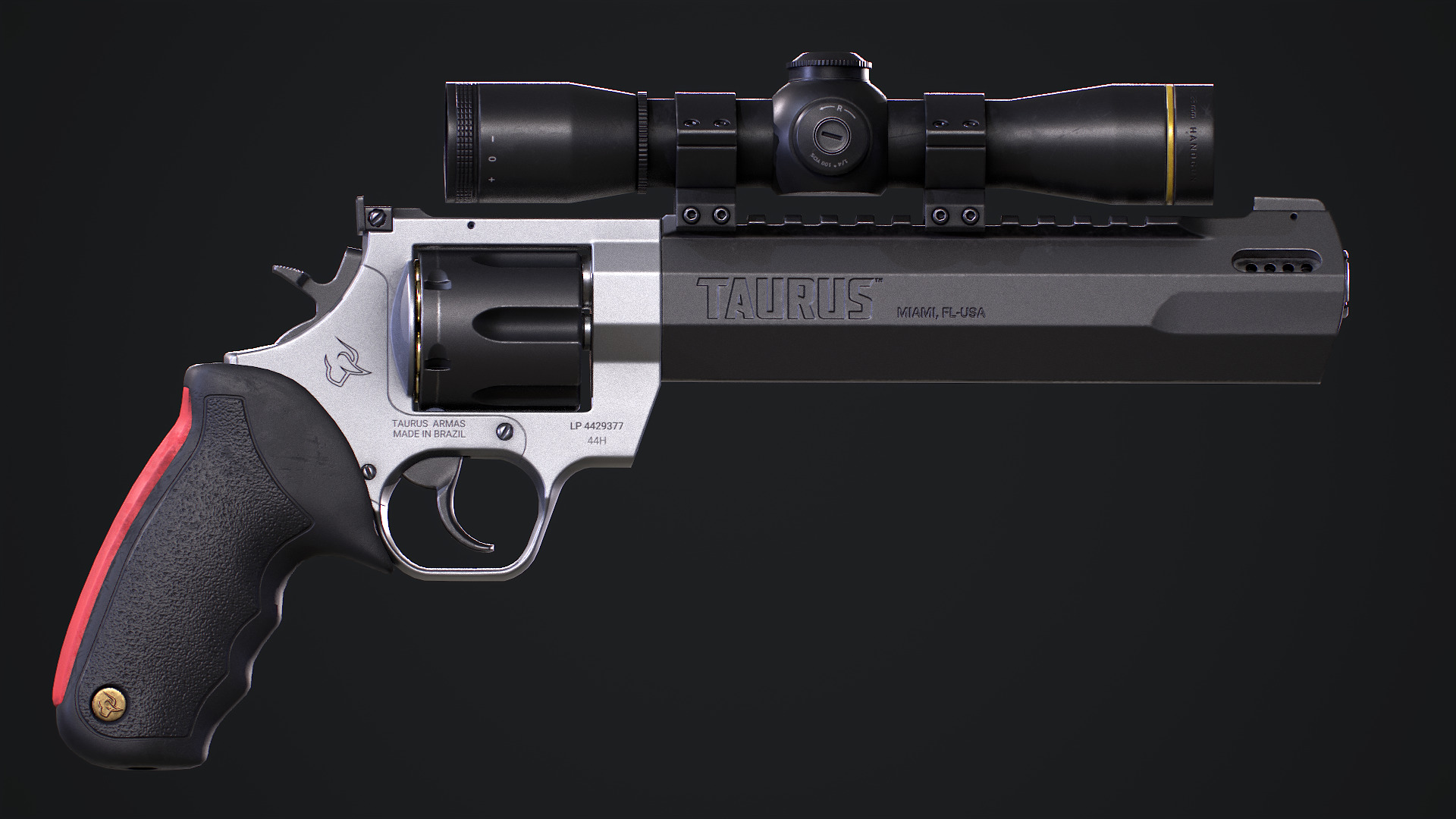 Taurus Raging Hunter 44 Magnum Low-poly 3D model_13