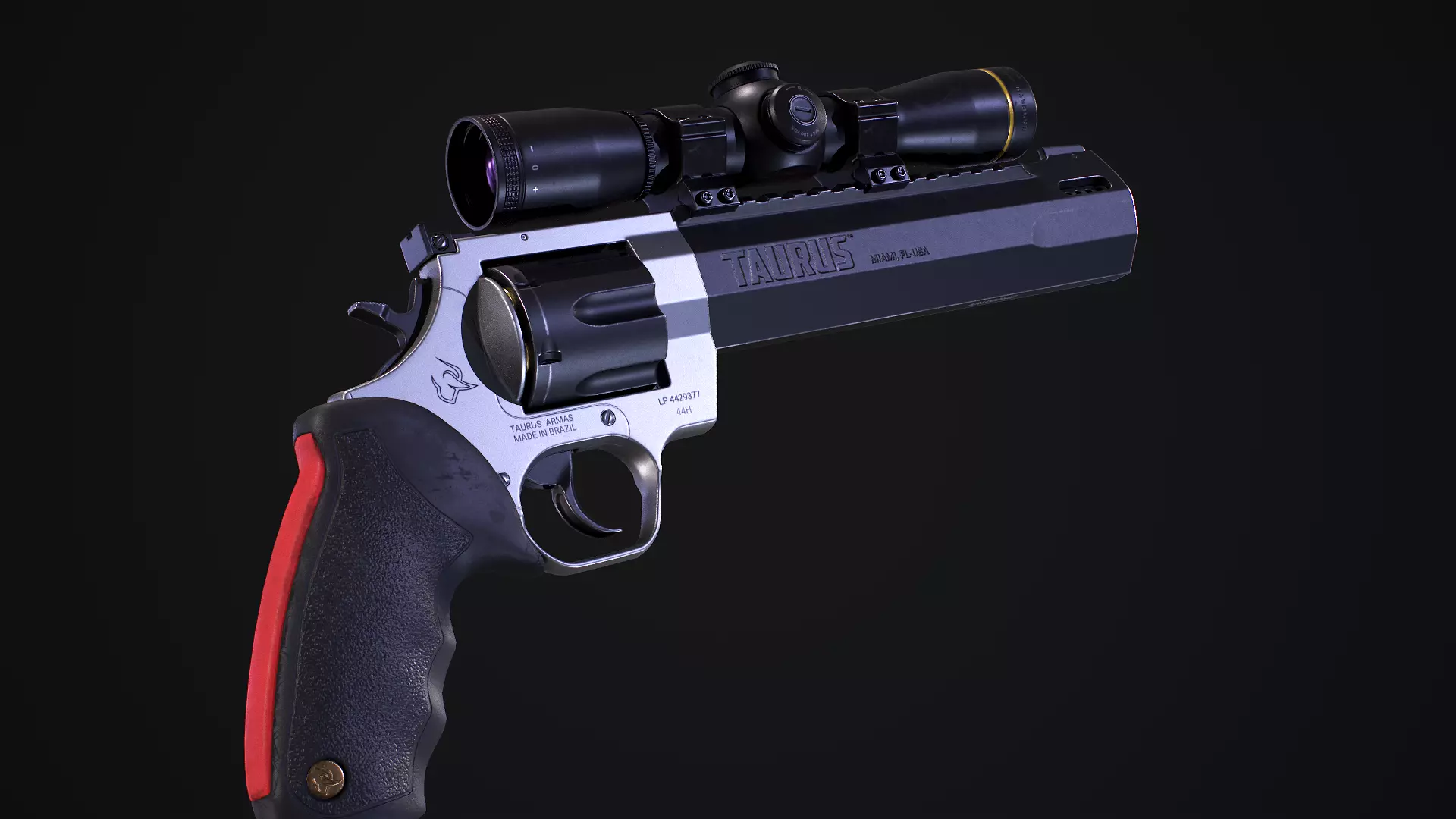 Taurus Raging Hunter 44 Magnum Low-poly 3D model_0