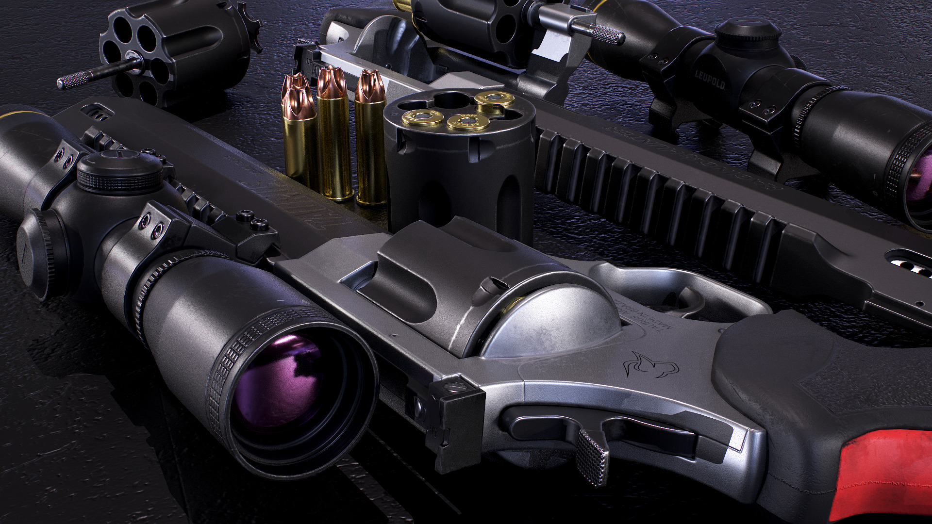 Taurus Raging Hunter 44 Magnum Low-poly 3D model_5