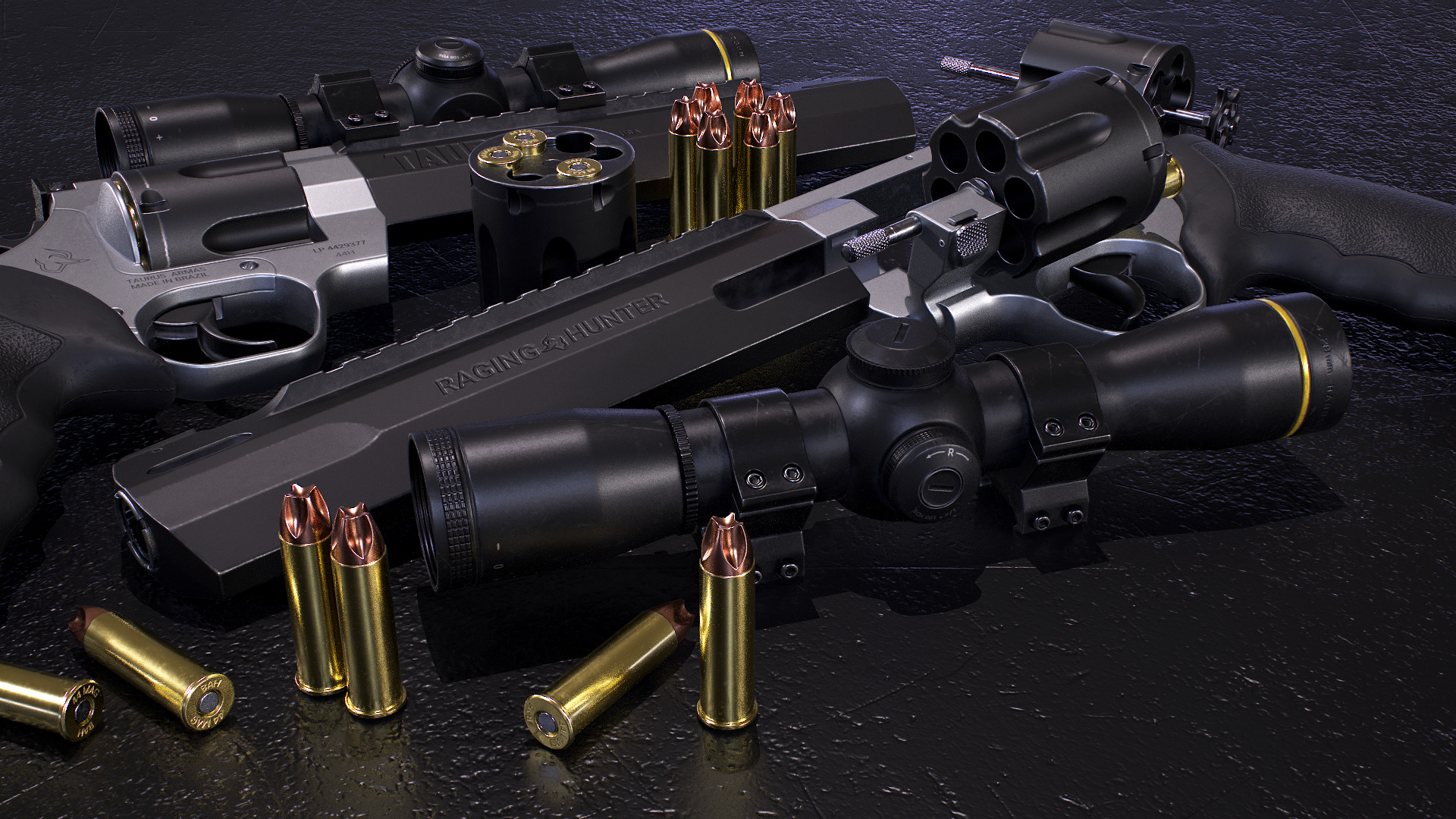 Taurus Raging Hunter 44 Magnum Low-poly 3D model_22