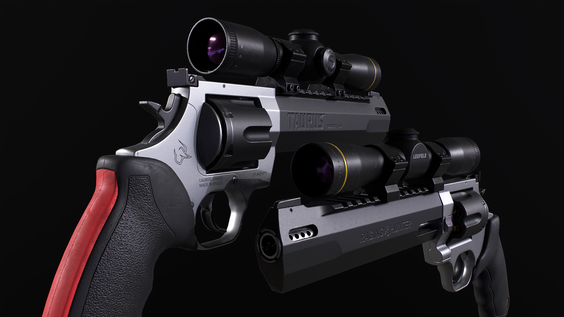 Taurus Raging Hunter 44 Magnum Low-poly 3D model_6