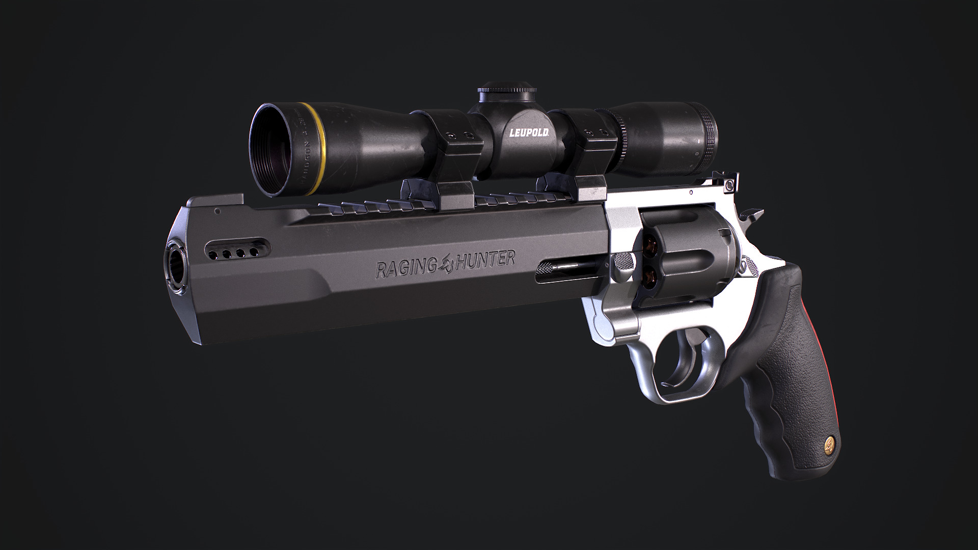 Taurus Raging Hunter 44 Magnum Low-poly 3D model_16