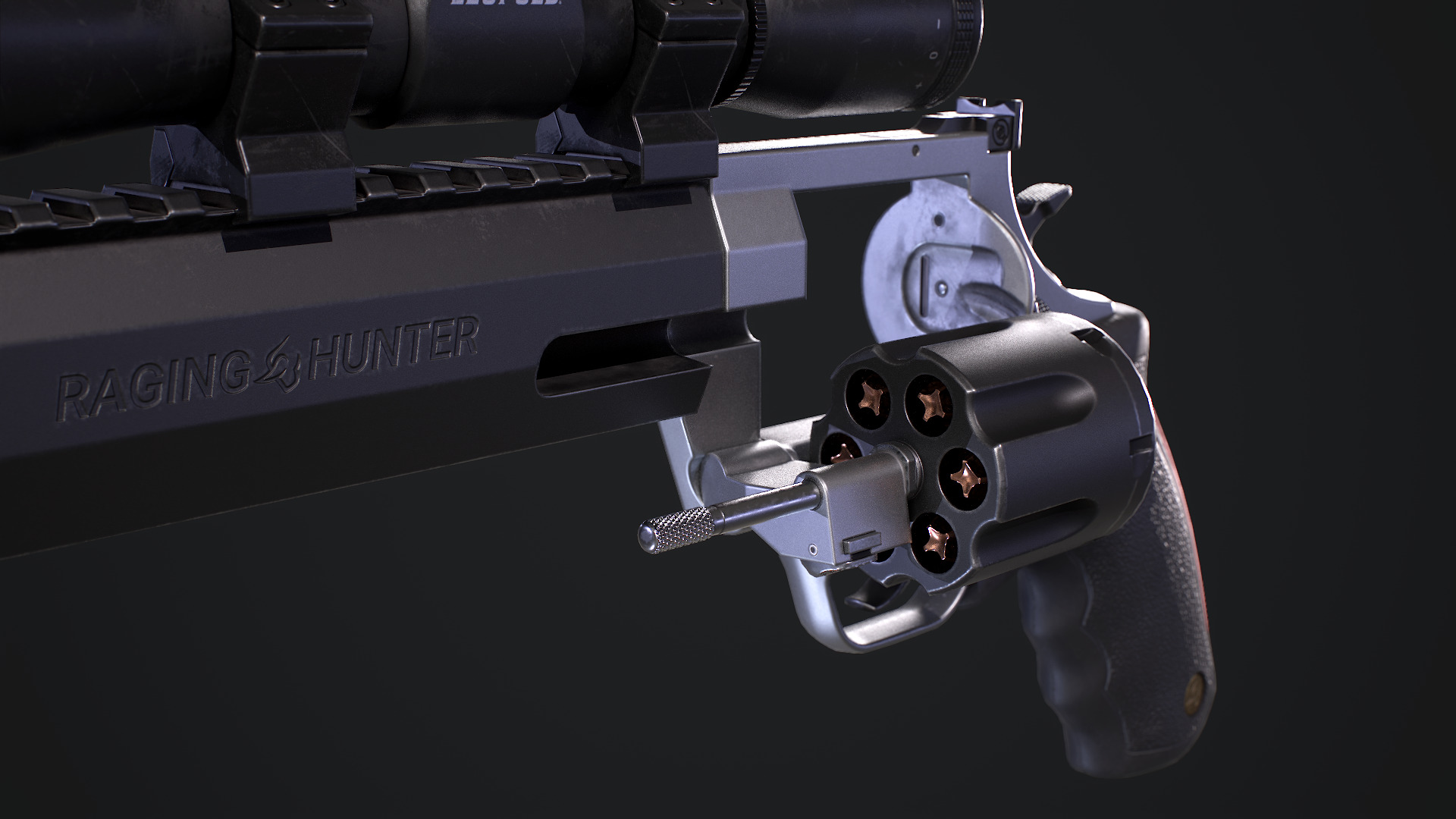 Taurus Raging Hunter 44 Magnum Low-poly 3D model_14