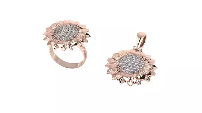 Ring and pendant set 