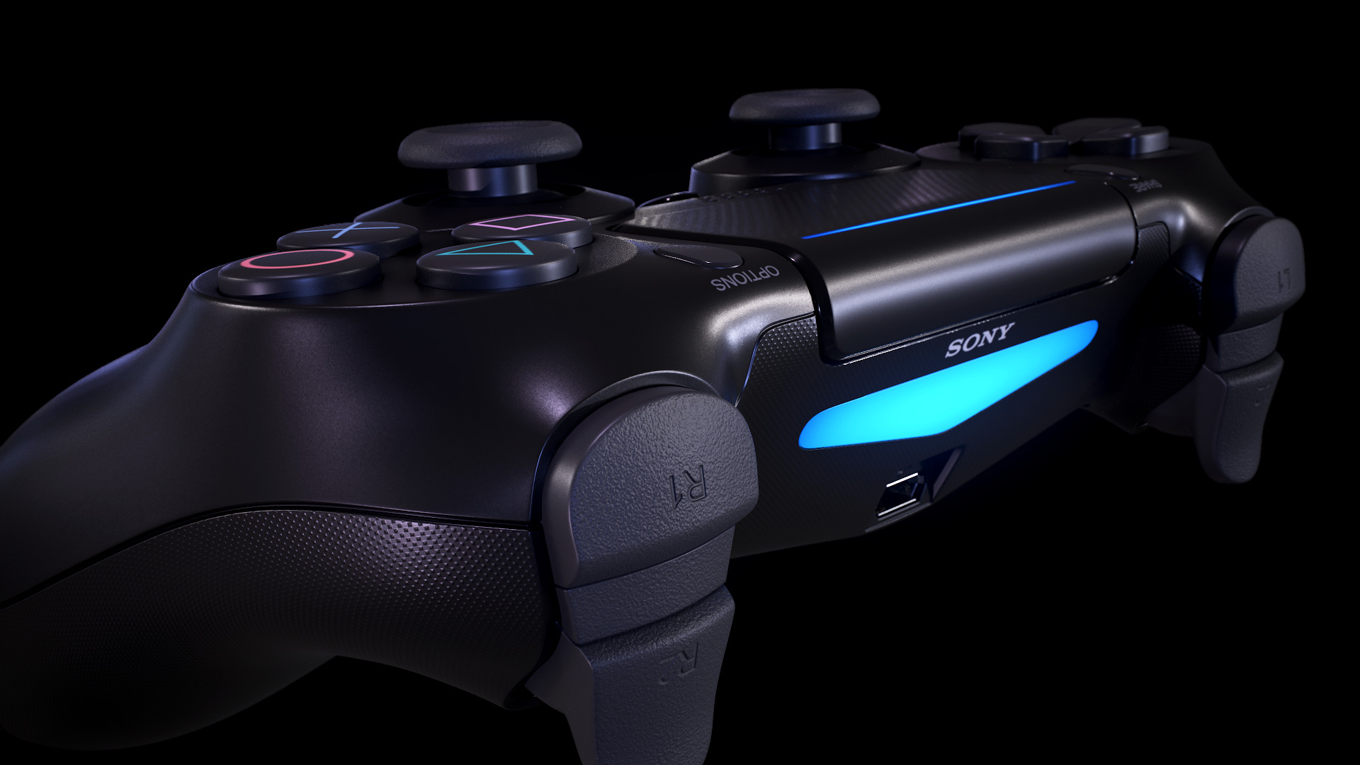 PS4 Dualshock Controller 3D model_16