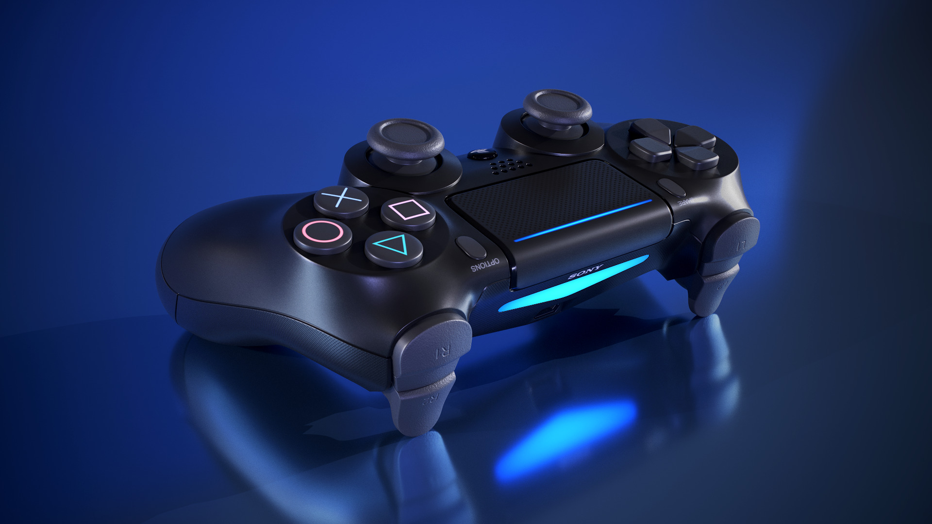 PS4 Dualshock Controller 3D model_13