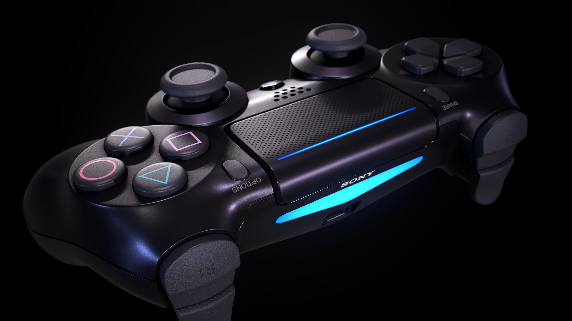 PS4 Dualshock Controller 3D model_14