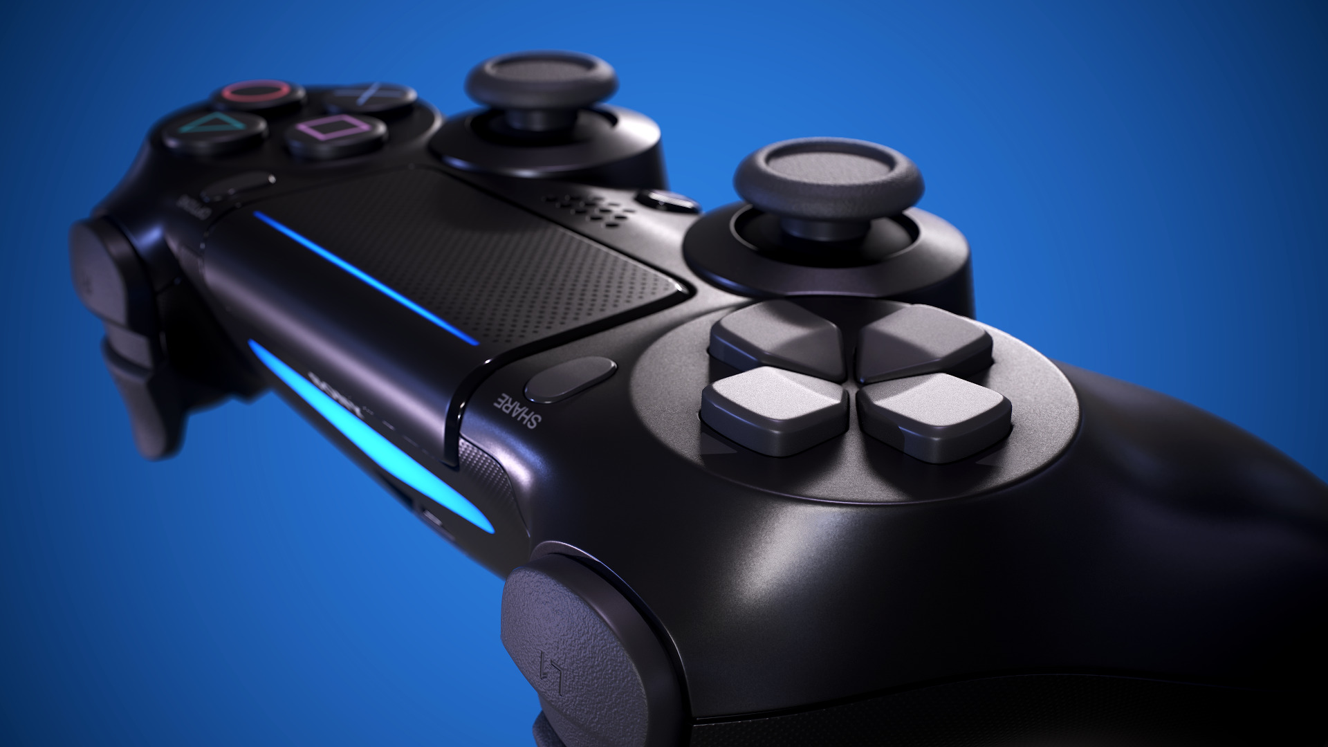 PS4 Dualshock Controller 3D model_5