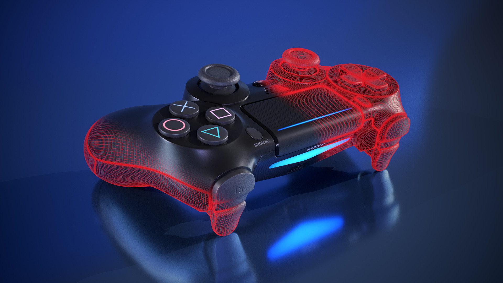 PS4 Dualshock Controller 3D model_23