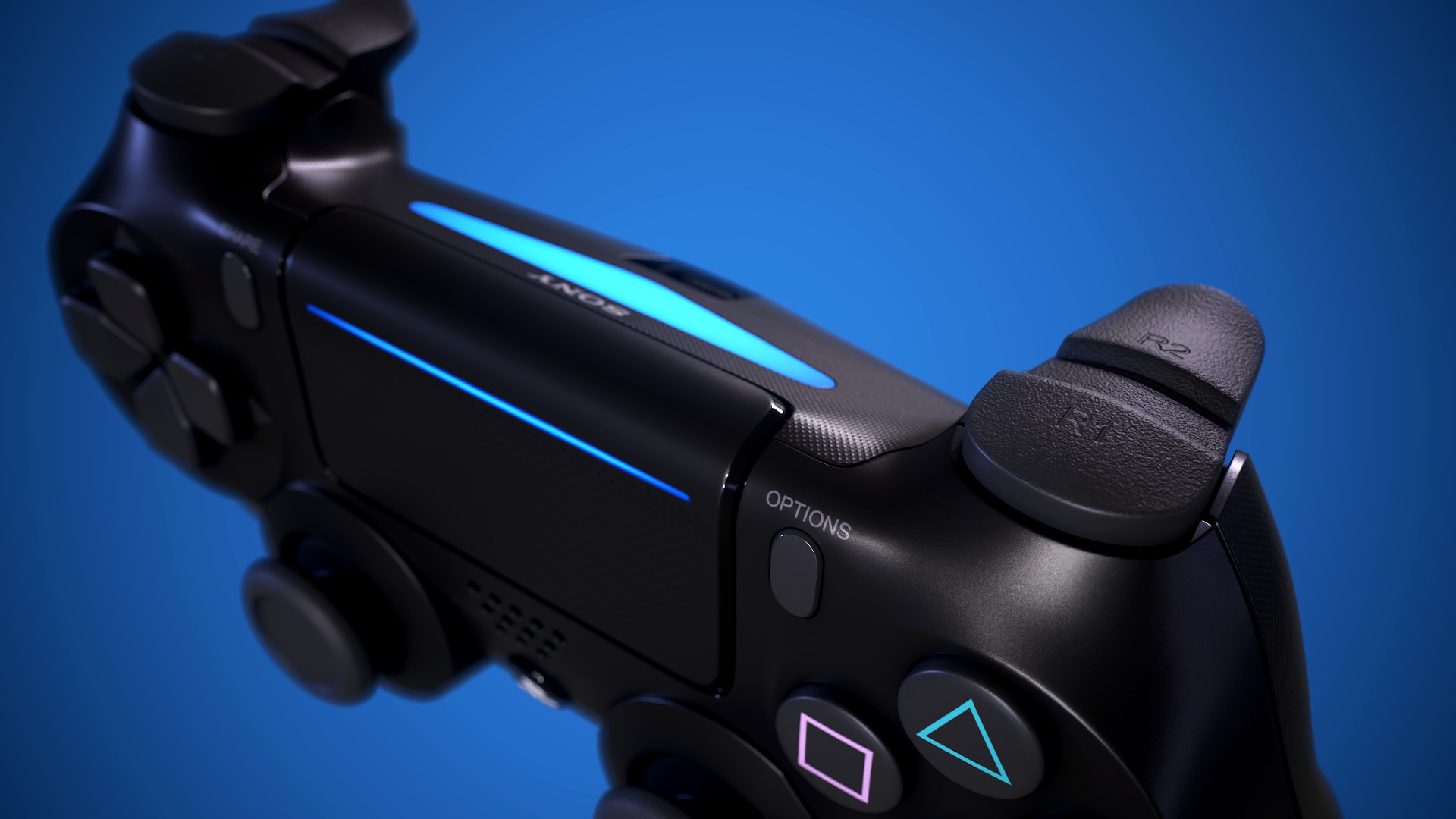 PS4 Dualshock Controller 3D model_11