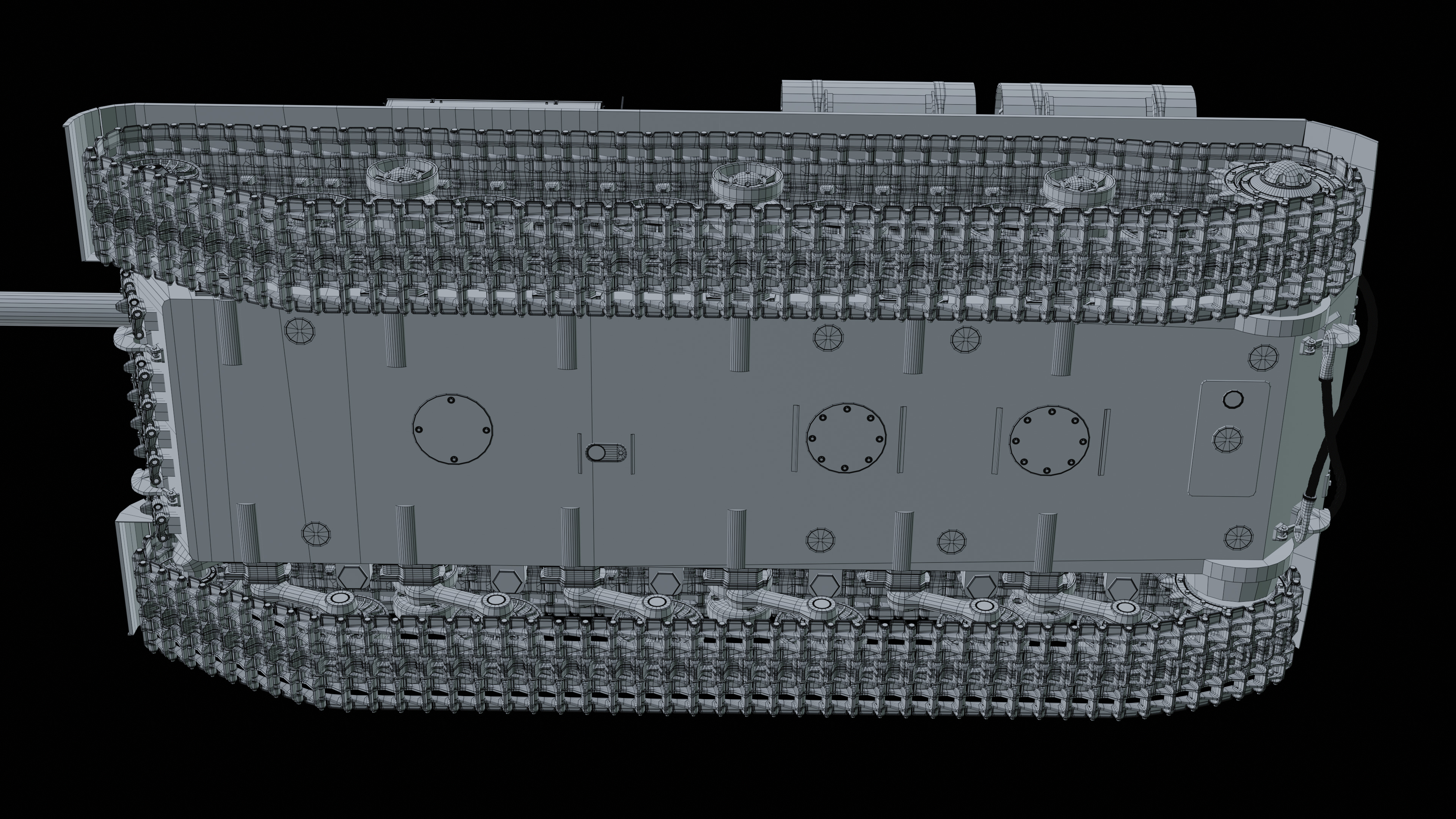 IS-2 Tank Base Mesh 3D model_9
