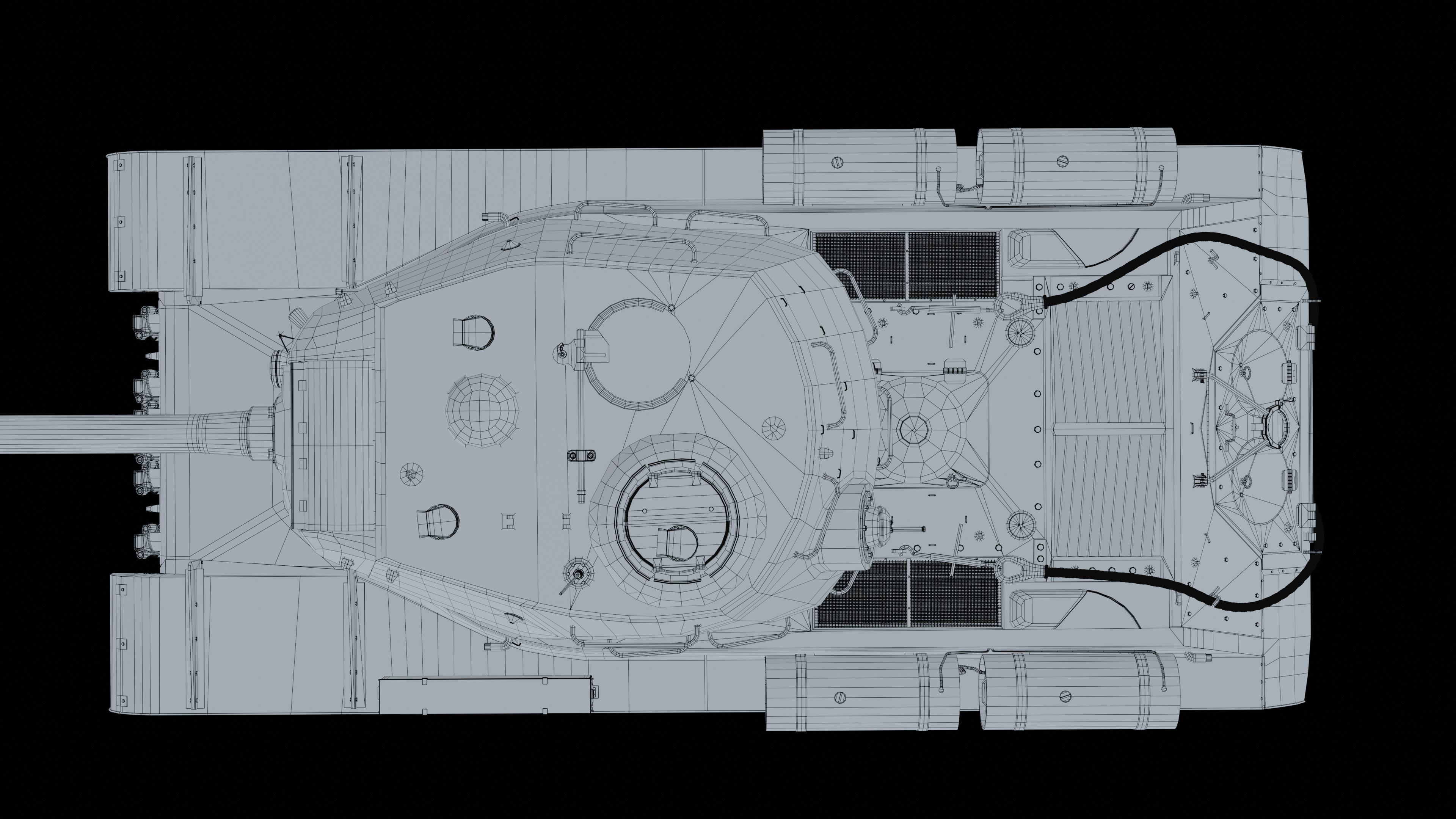 IS-2 Tank Base Mesh 3D model_4