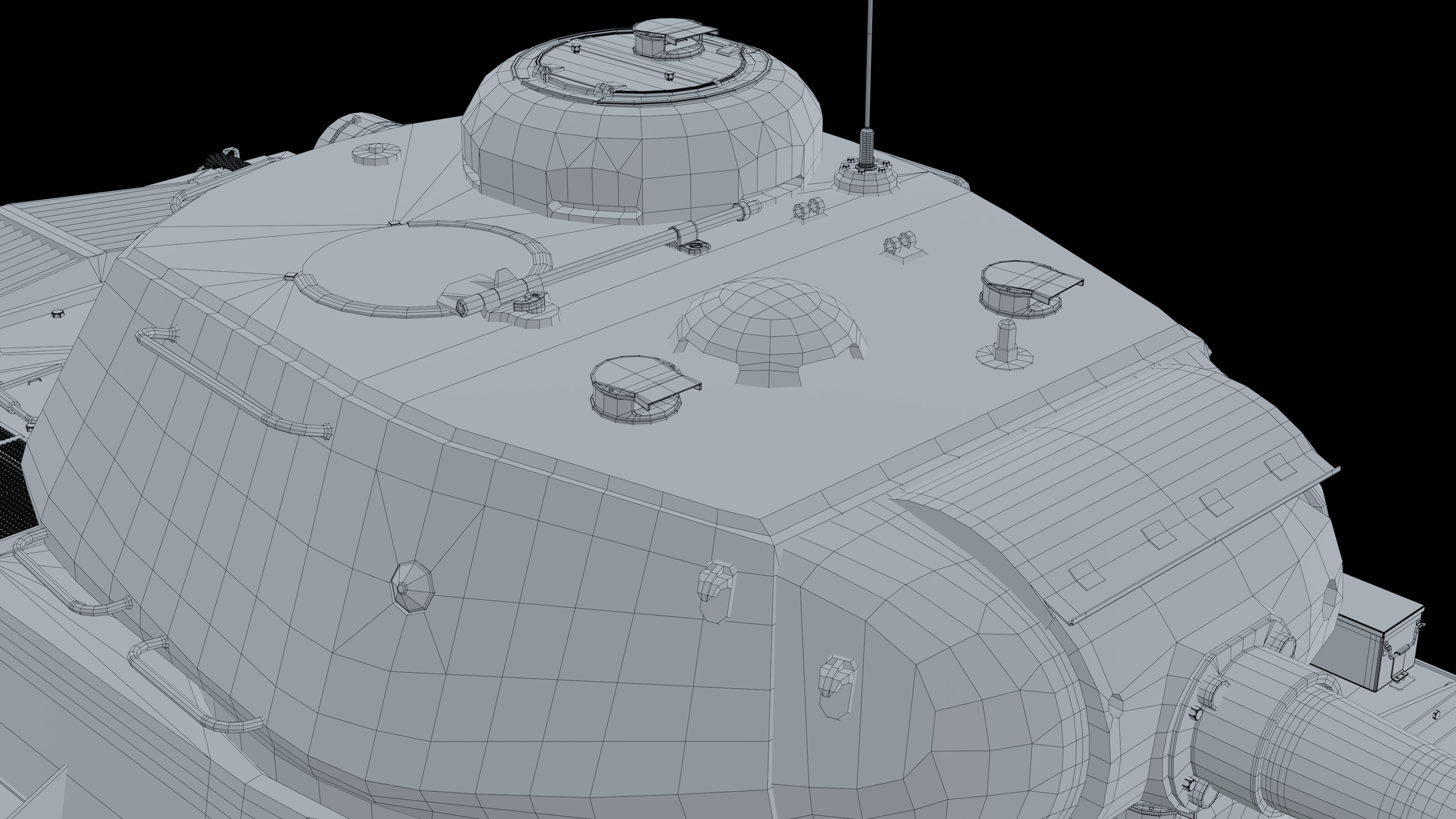 IS-2 Tank Base Mesh 3D model_5