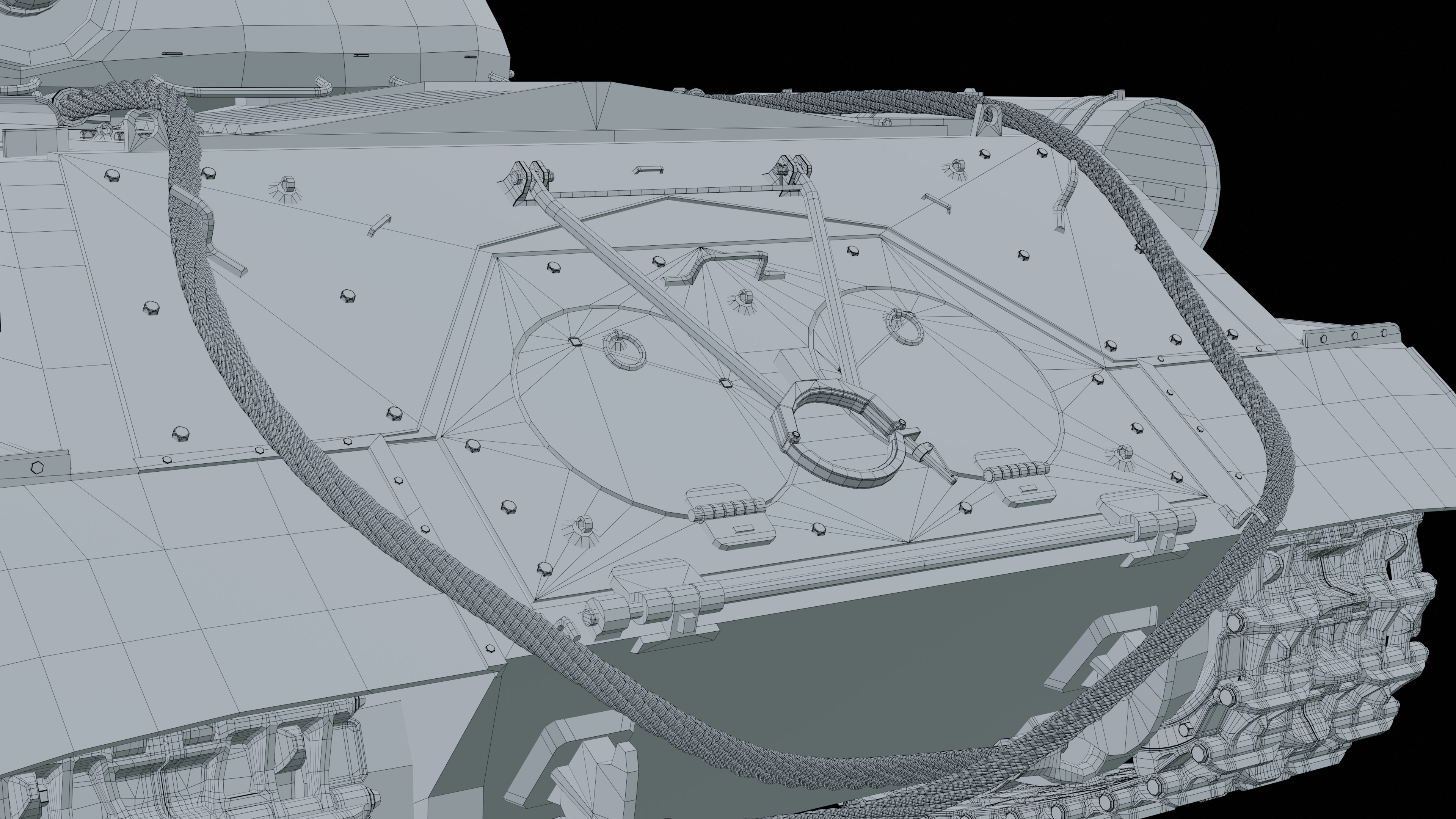 IS-2 Tank Base Mesh 3D model_8