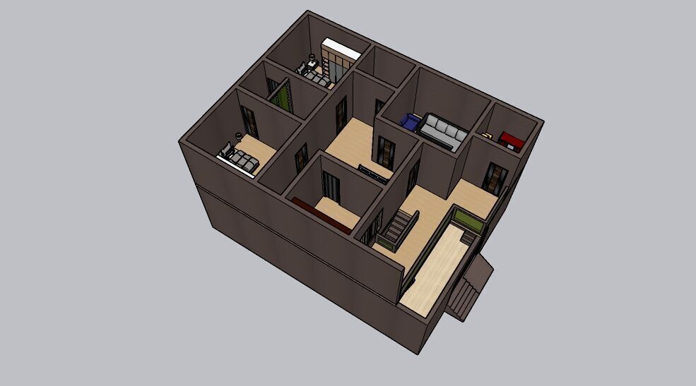 Modern House 3D Model Realistic Architectural Exterior Design  3D model_11