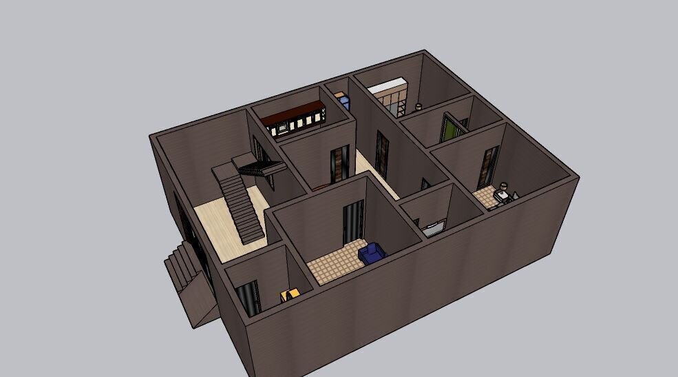 Modern House 3D Model Realistic Architectural Exterior Design  3D model_16