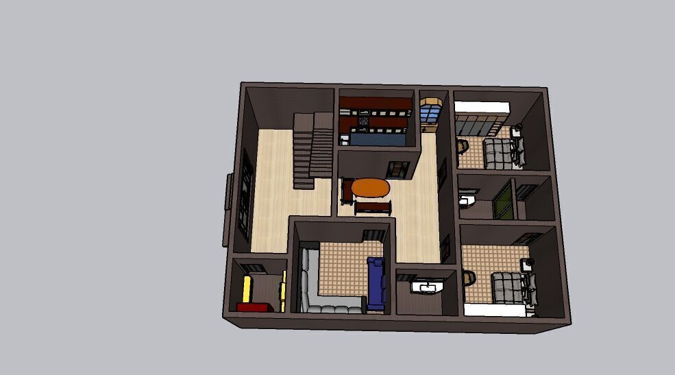 Modern House 3D Model Realistic Architectural Exterior Design  3D model_18