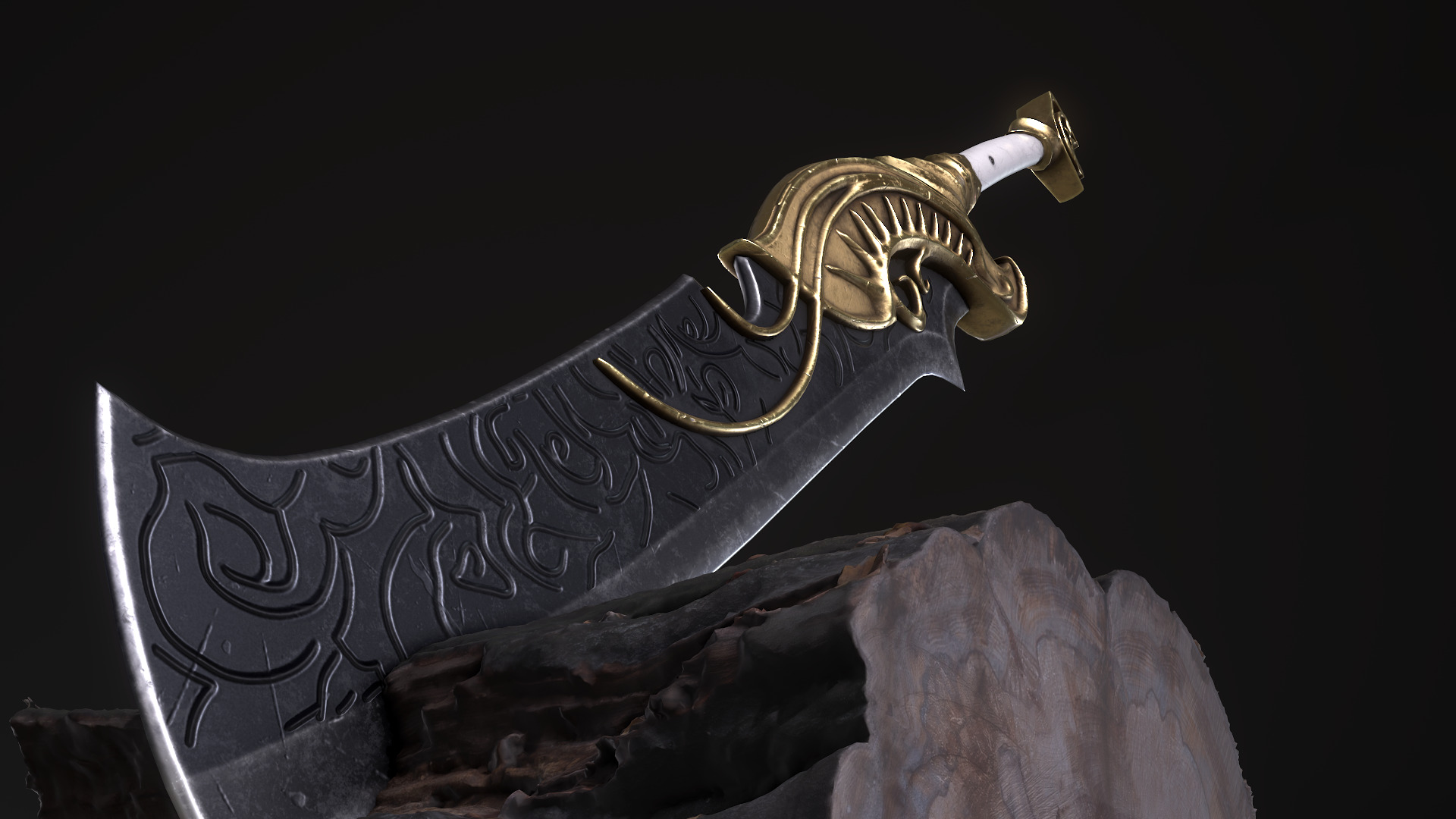 Fantasy Sword Low-poly 3D model_15