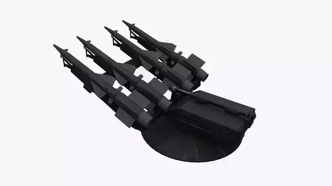 Missile Launcher Low-poly 3D model