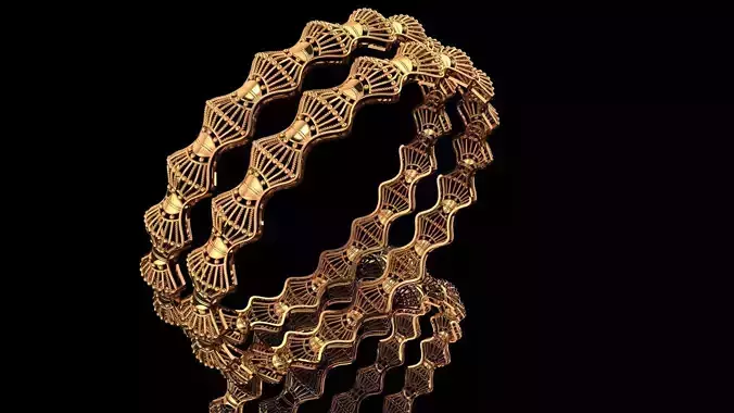 Angular Allure Bangle 61MM-8gm